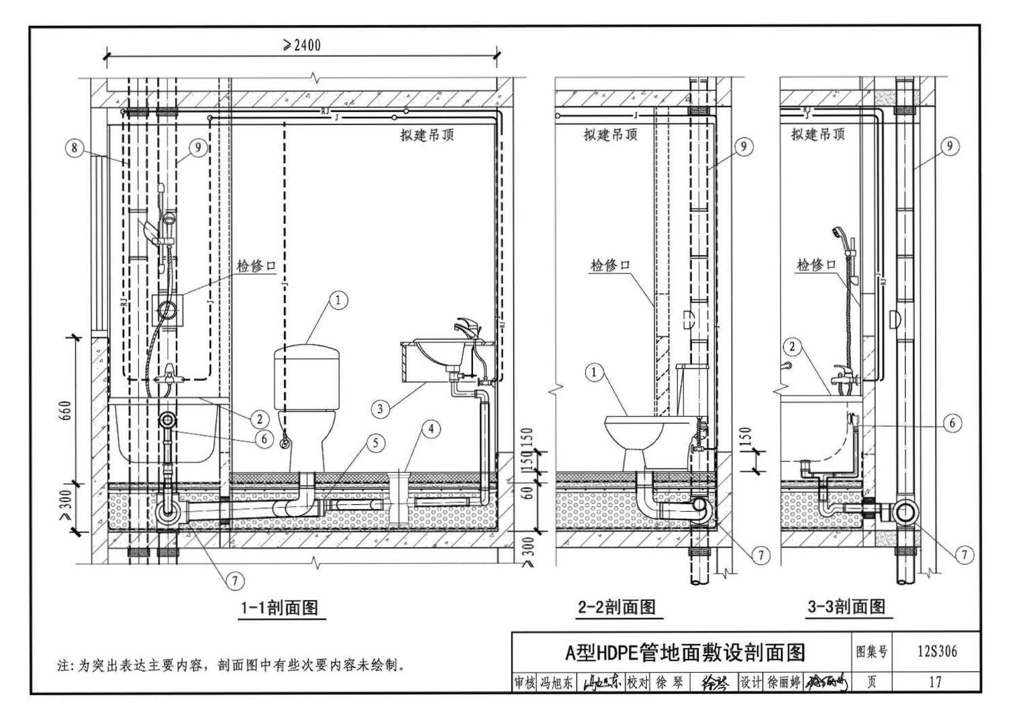 12S306--住宅卫生间同层排水系统安装