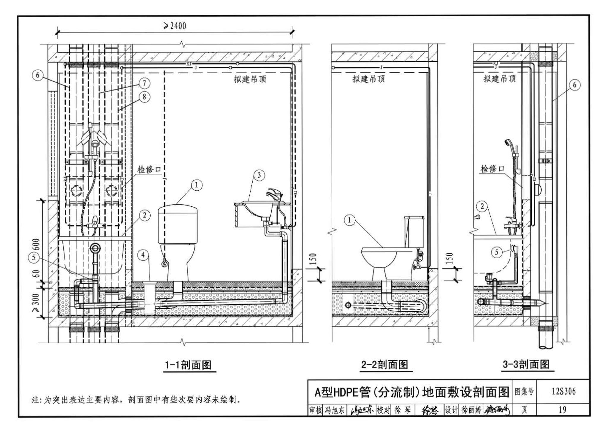 12S306--住宅卫生间同层排水系统安装