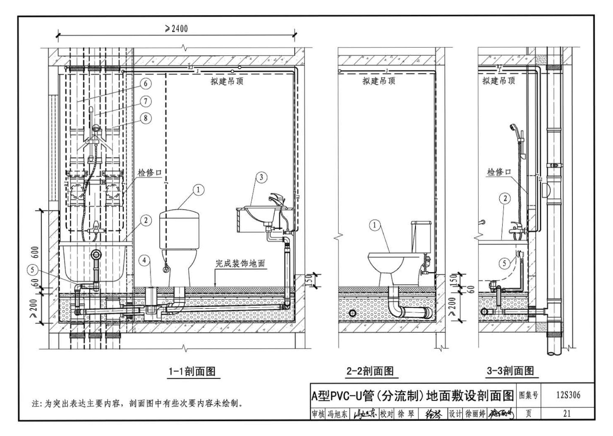 12S306--住宅卫生间同层排水系统安装