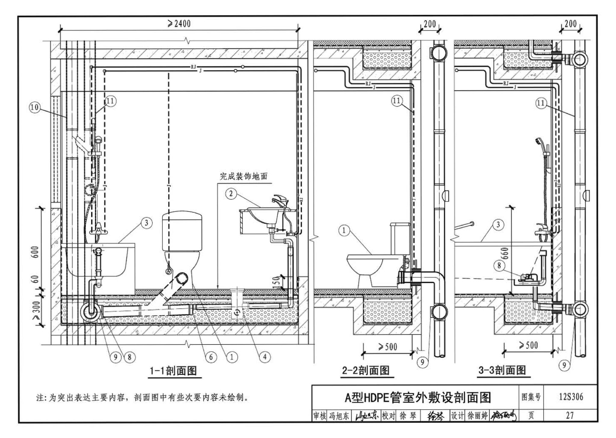 12S306--住宅卫生间同层排水系统安装