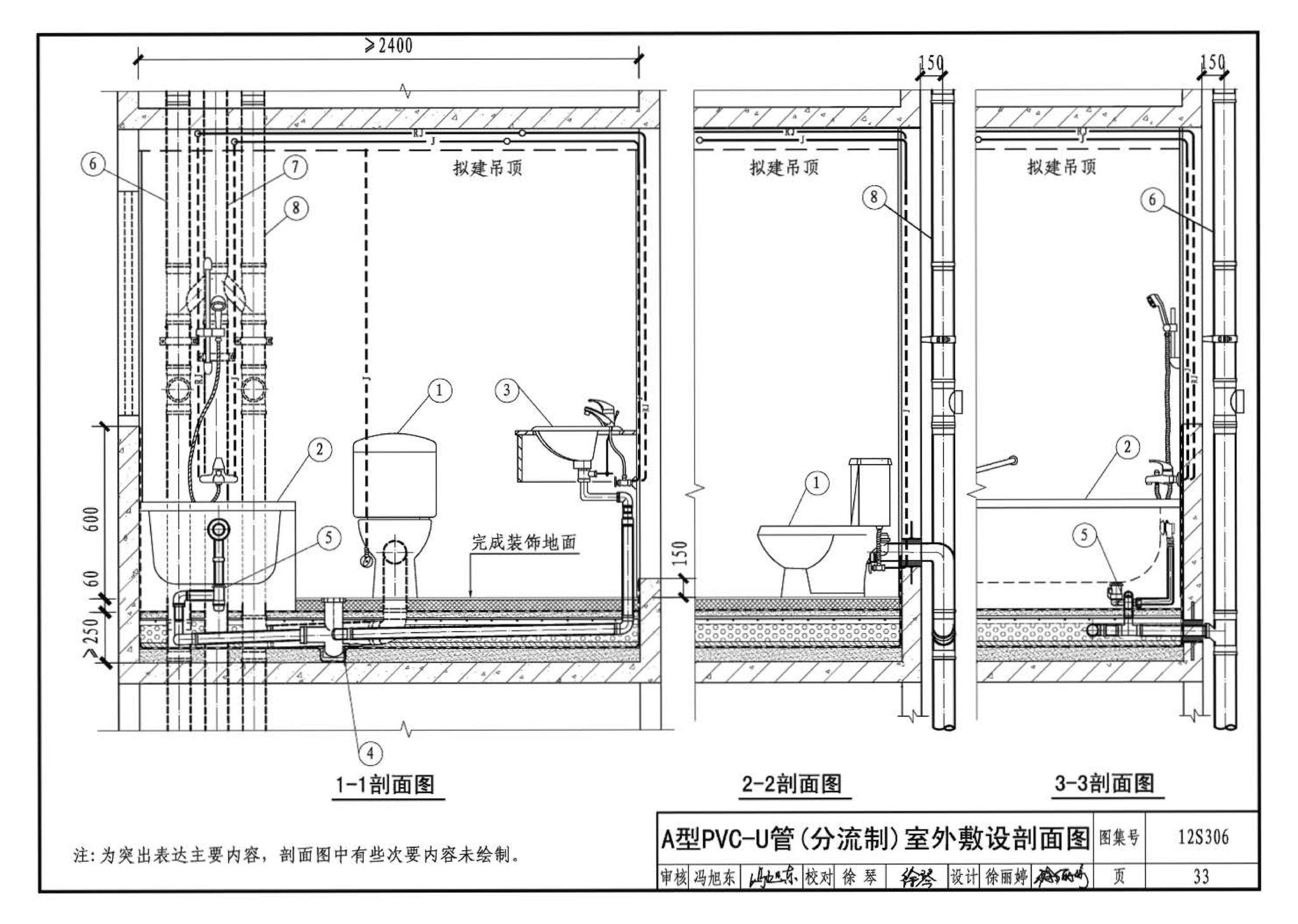 12S306--住宅卫生间同层排水系统安装