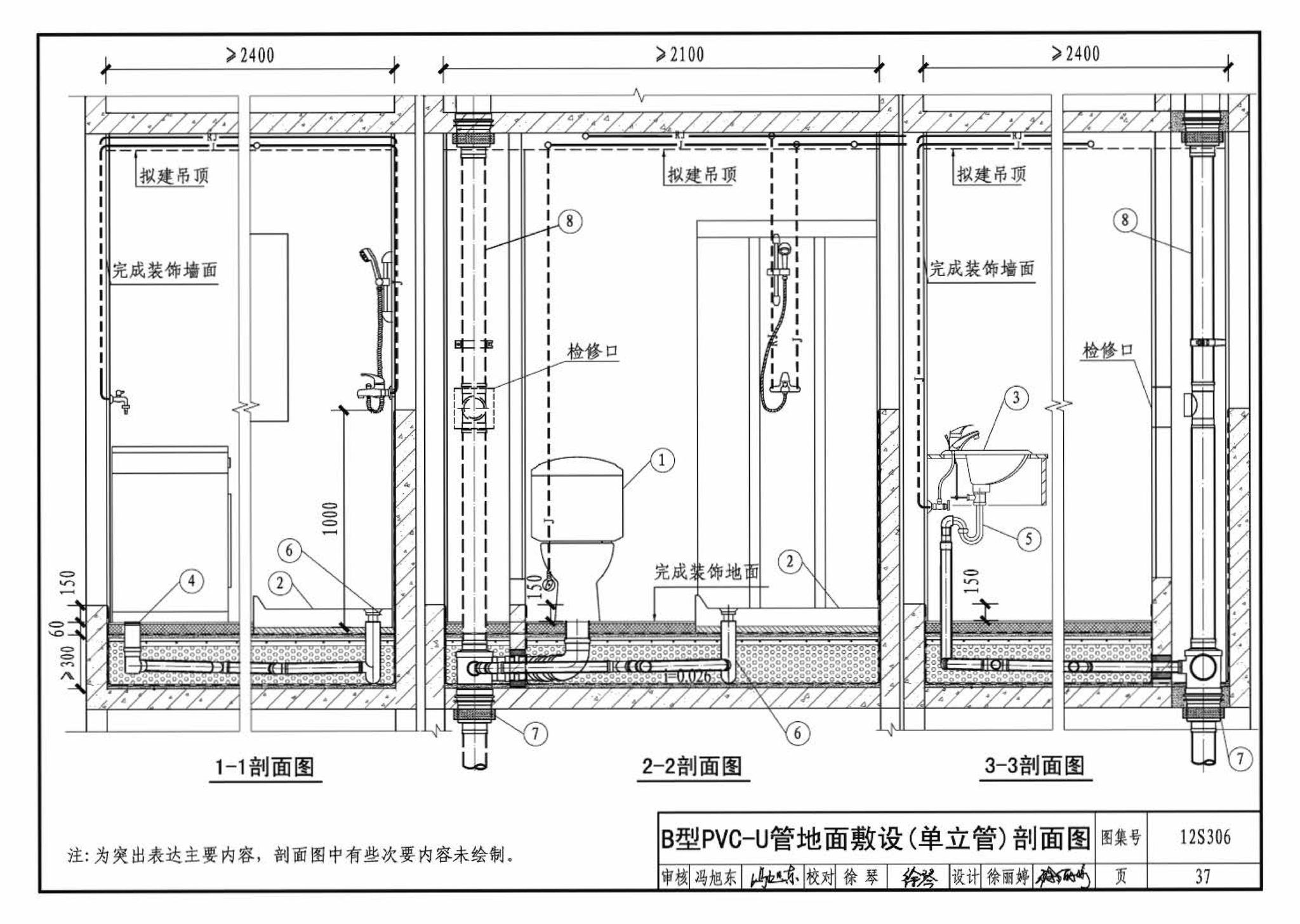 12S306--住宅卫生间同层排水系统安装