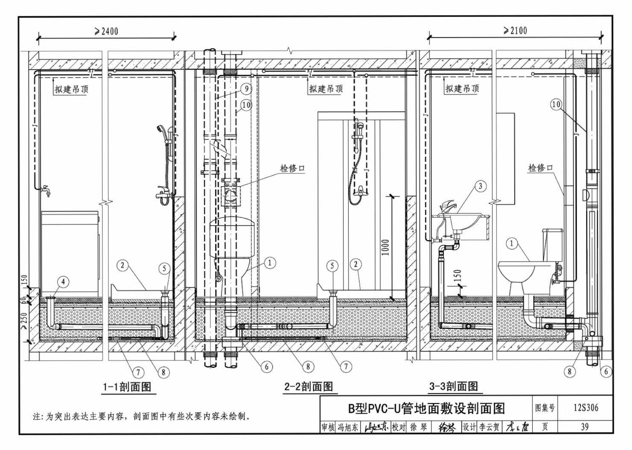 12S306--住宅卫生间同层排水系统安装