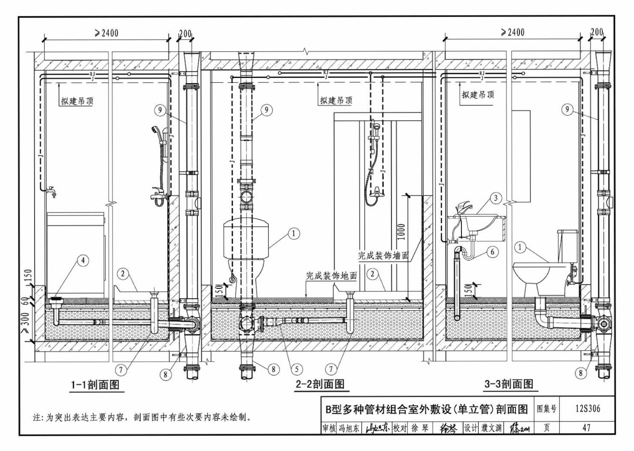 12S306--住宅卫生间同层排水系统安装