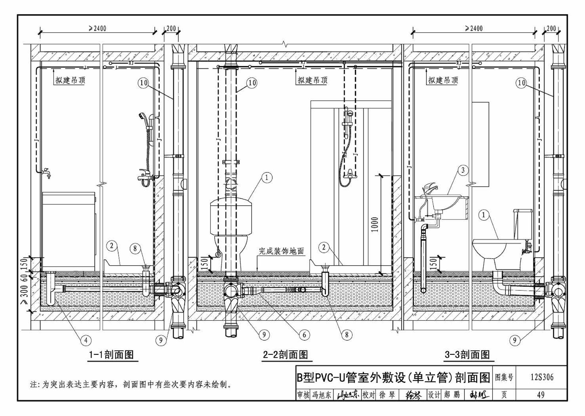 12S306--住宅卫生间同层排水系统安装