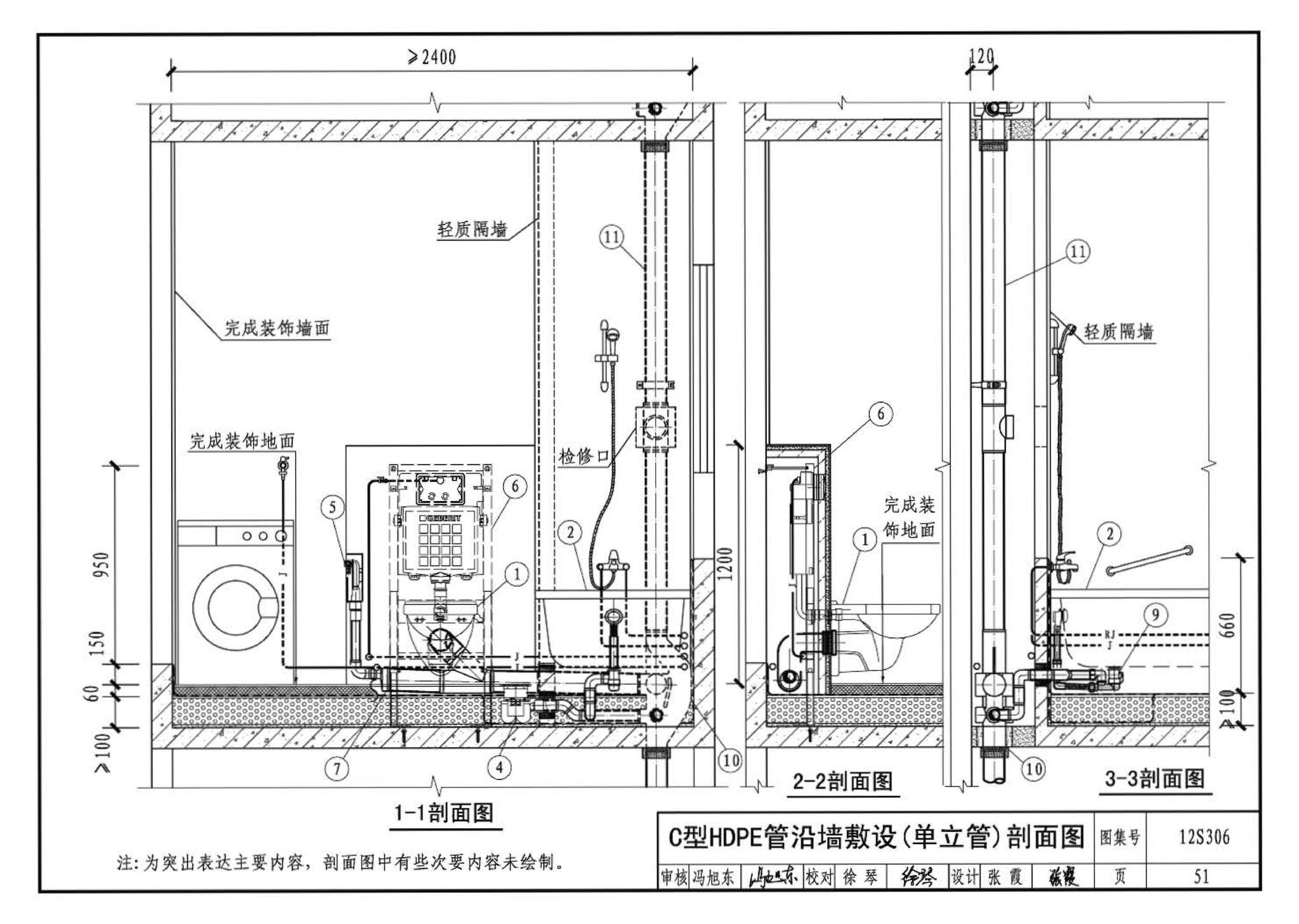 12S306--住宅卫生间同层排水系统安装