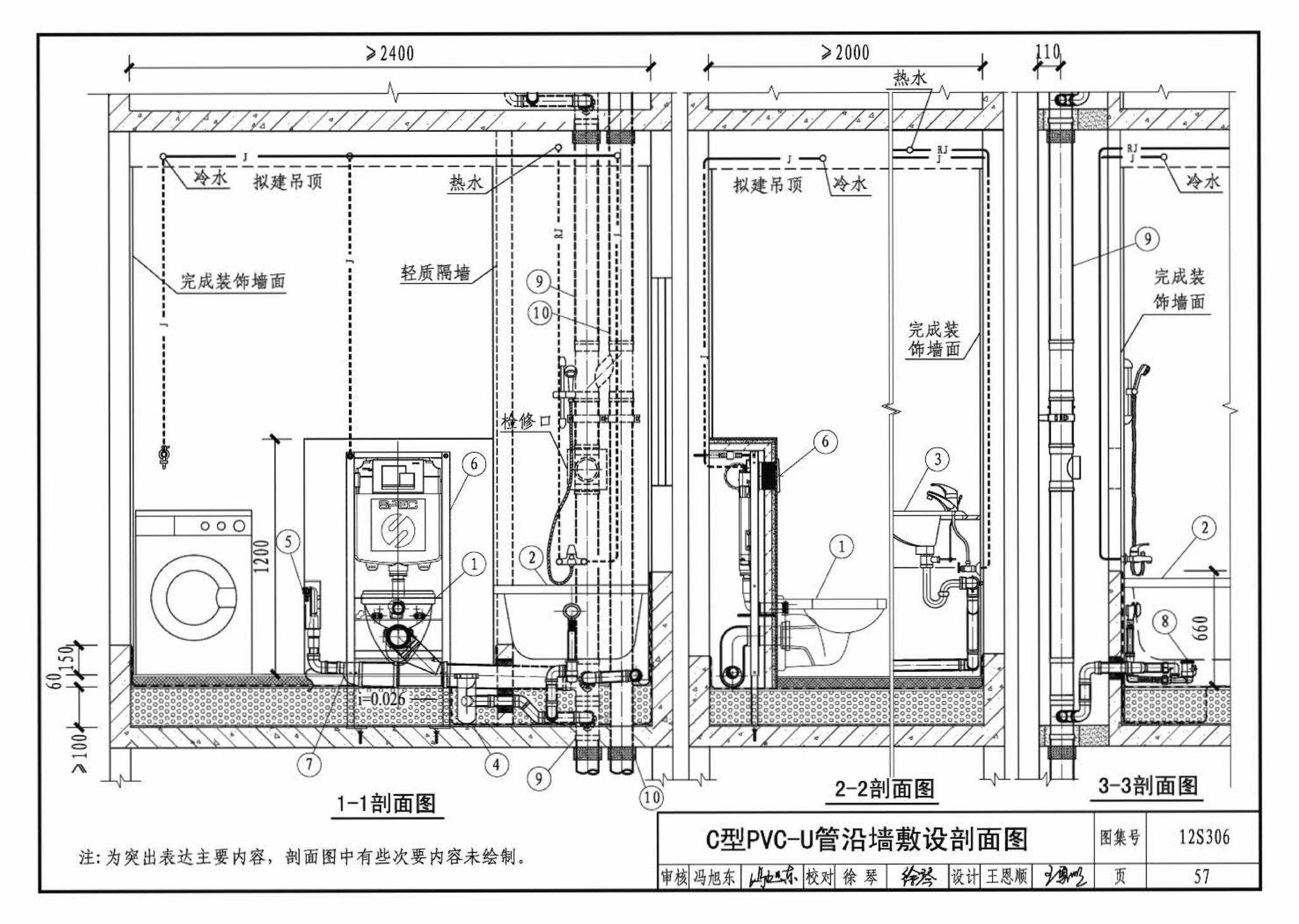 12S306--住宅卫生间同层排水系统安装