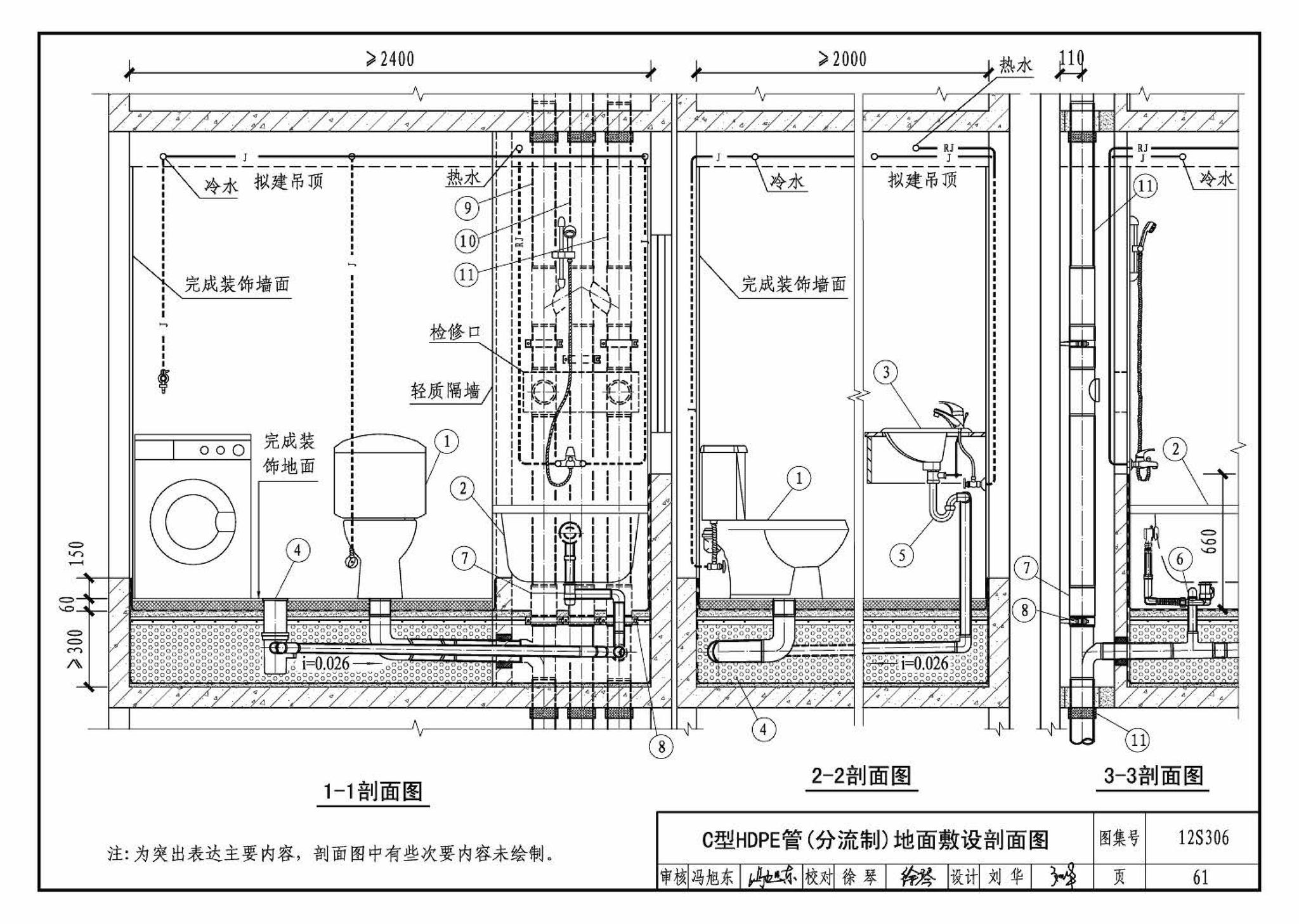 12S306--住宅卫生间同层排水系统安装