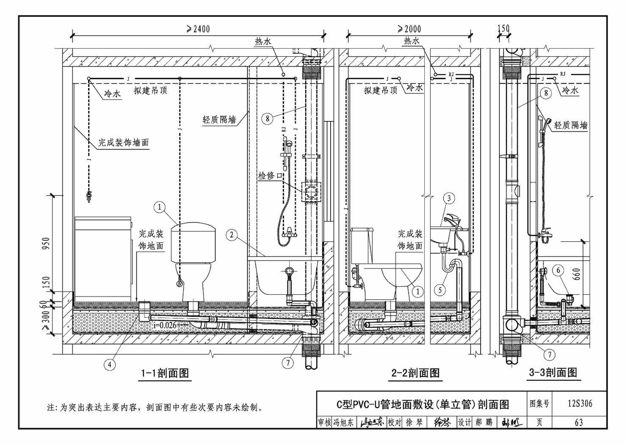 12S306--住宅卫生间同层排水系统安装