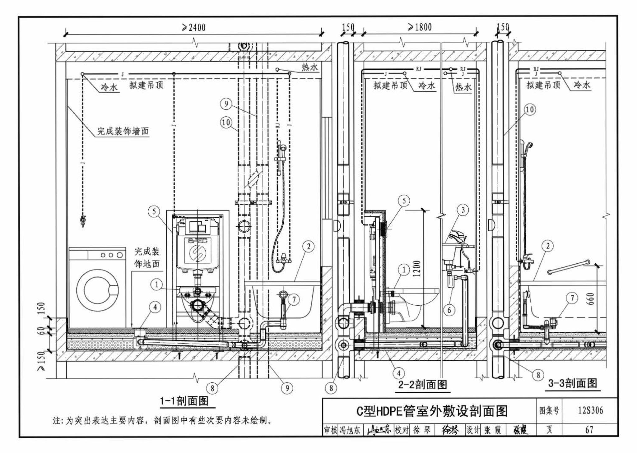 12S306--住宅卫生间同层排水系统安装