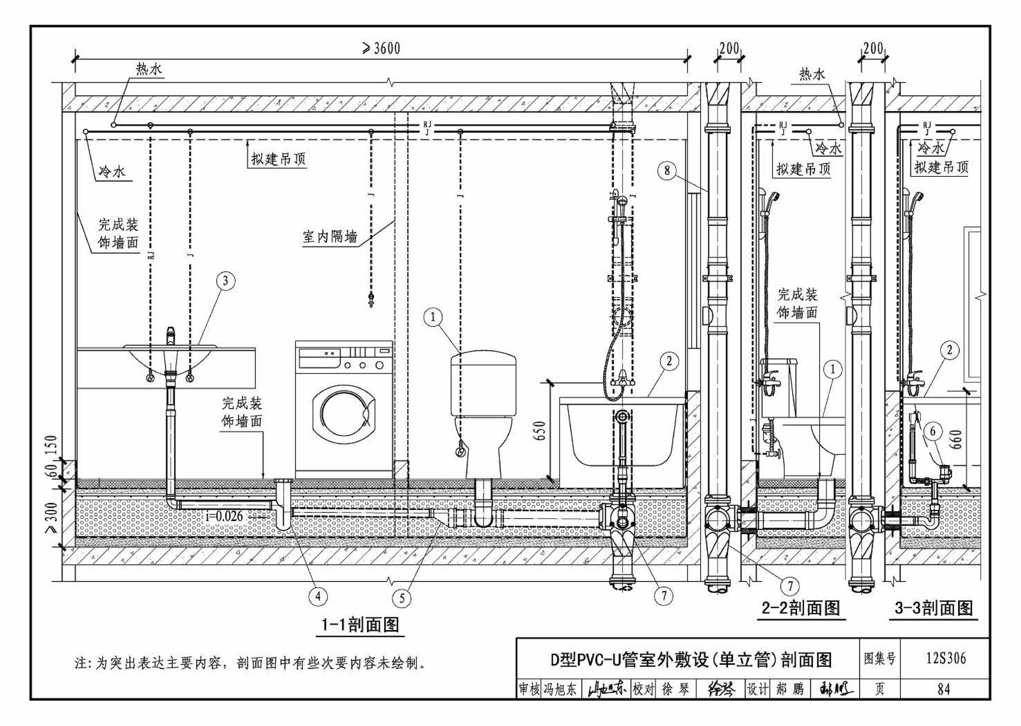 12S306--住宅卫生间同层排水系统安装