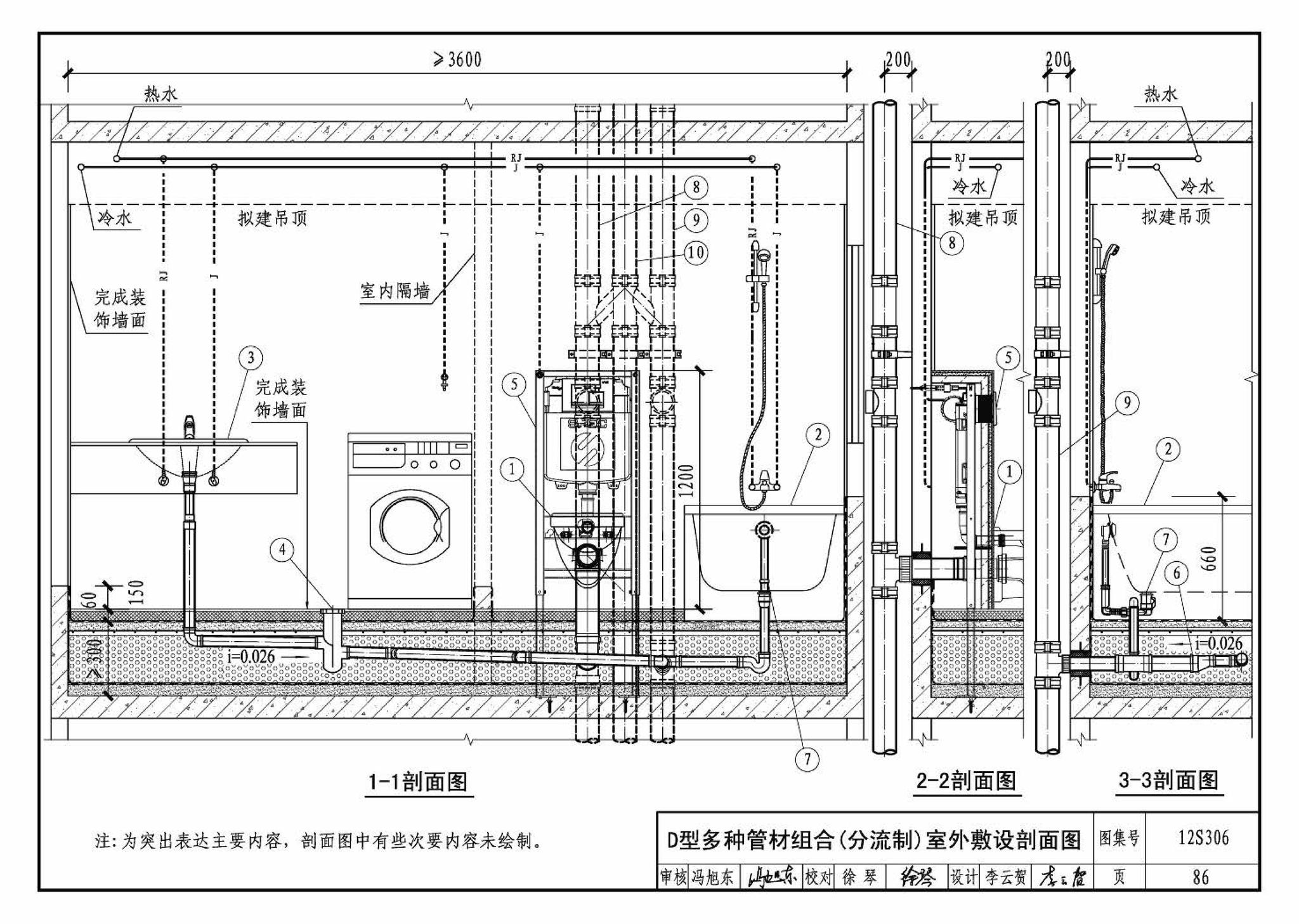 12S306--住宅卫生间同层排水系统安装