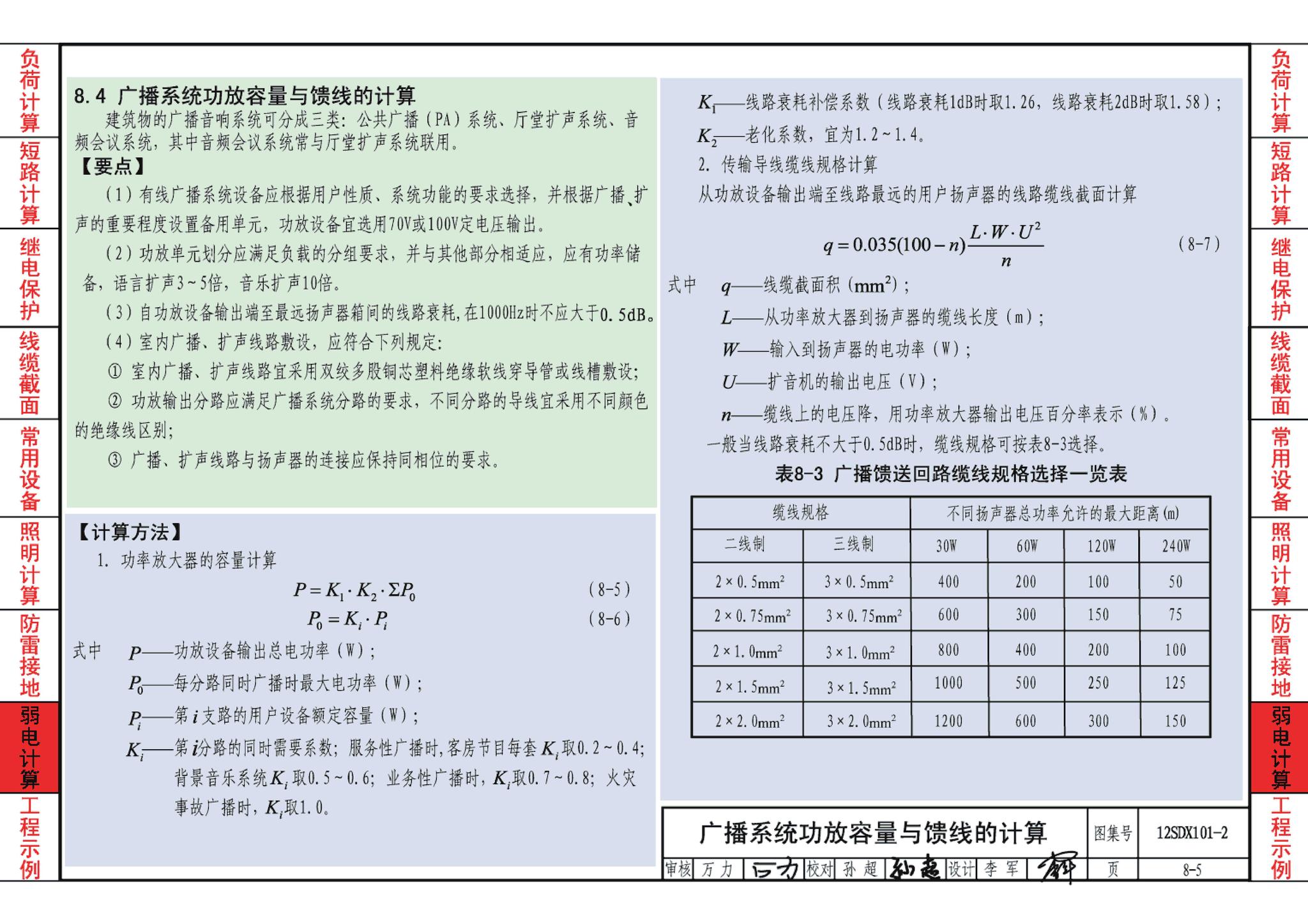 12SDX101-2--民用建筑电气设计计算及示例