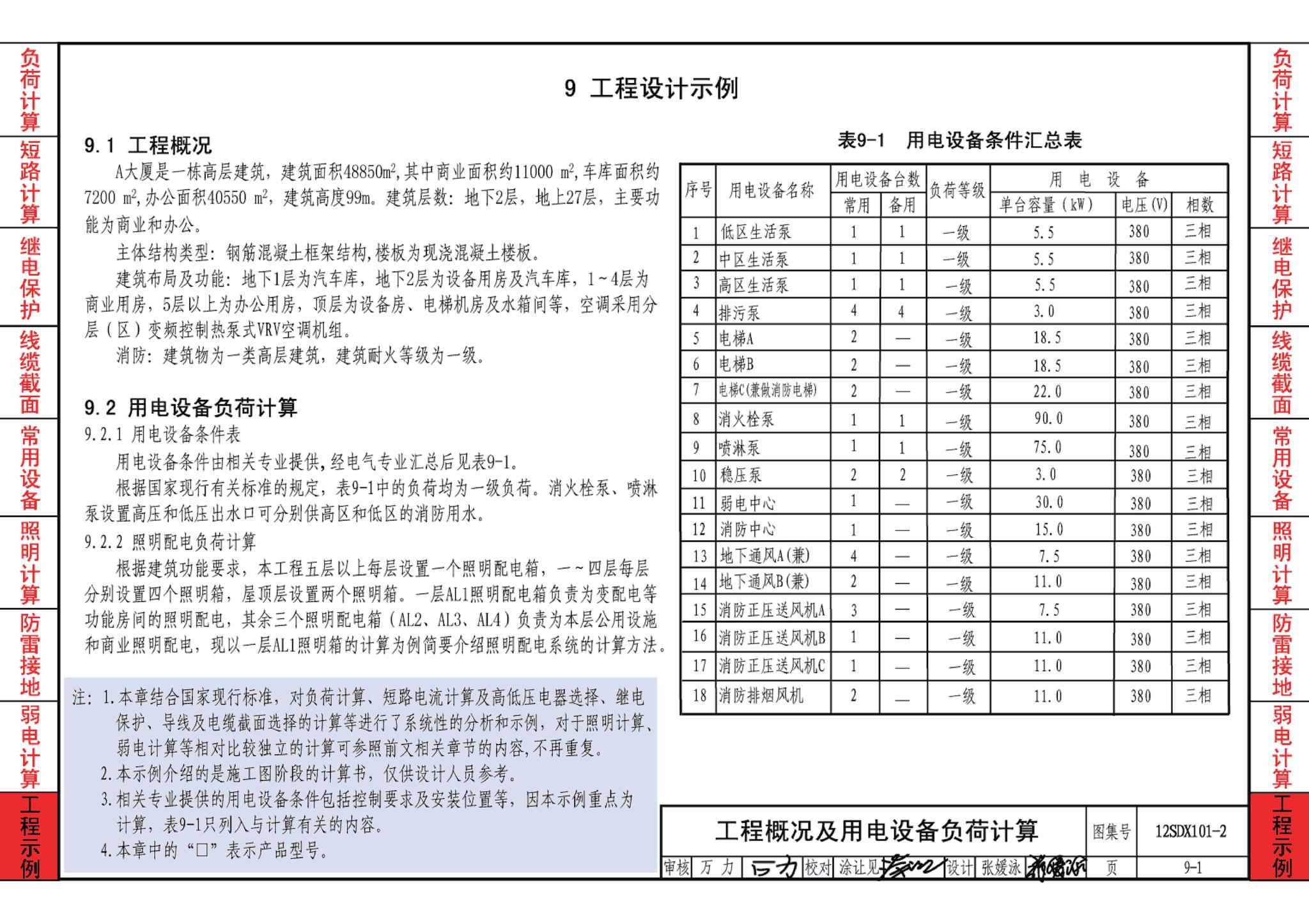 12SDX101-2--民用建筑电气设计计算及示例