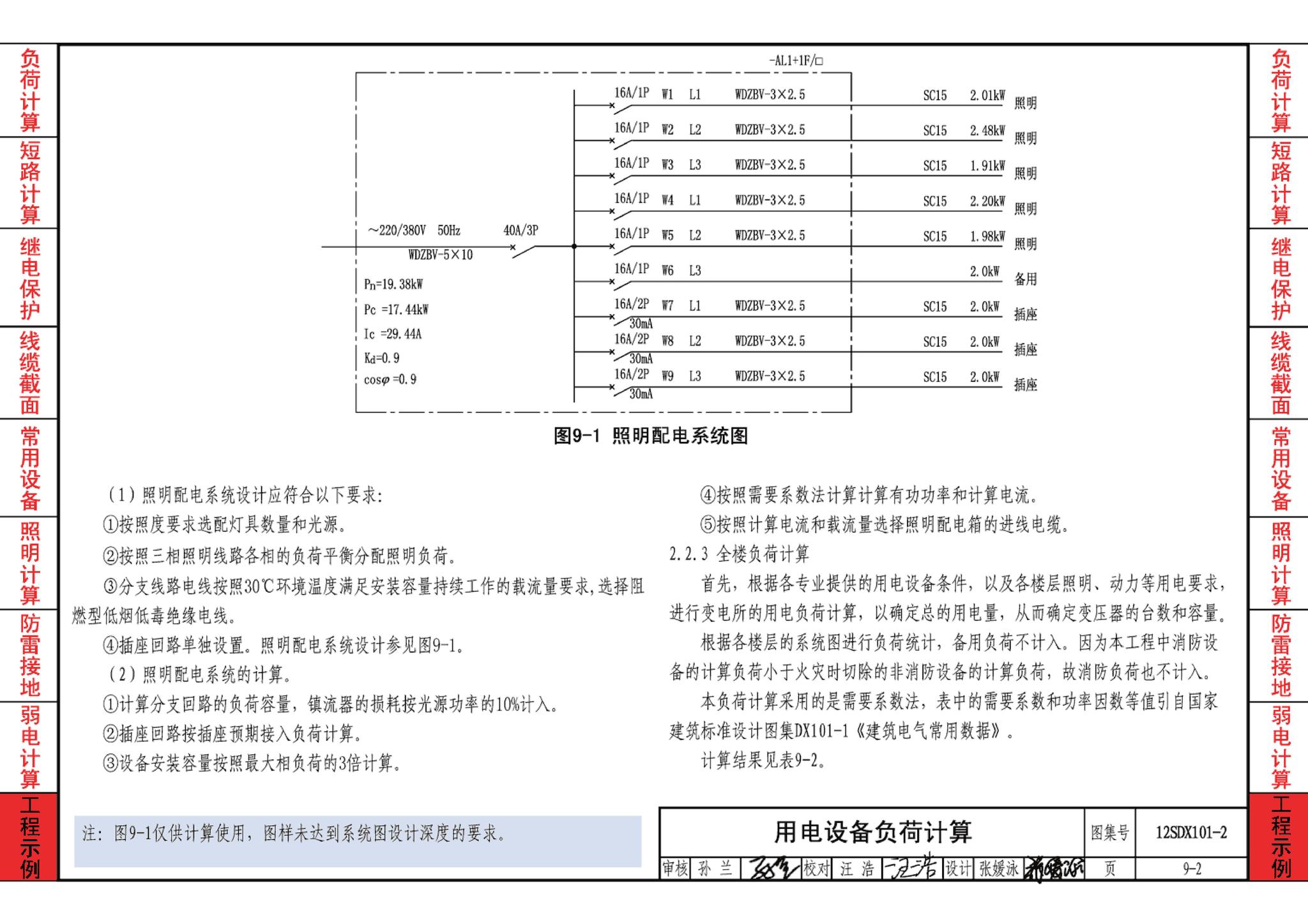 12SDX101-2--民用建筑电气设计计算及示例