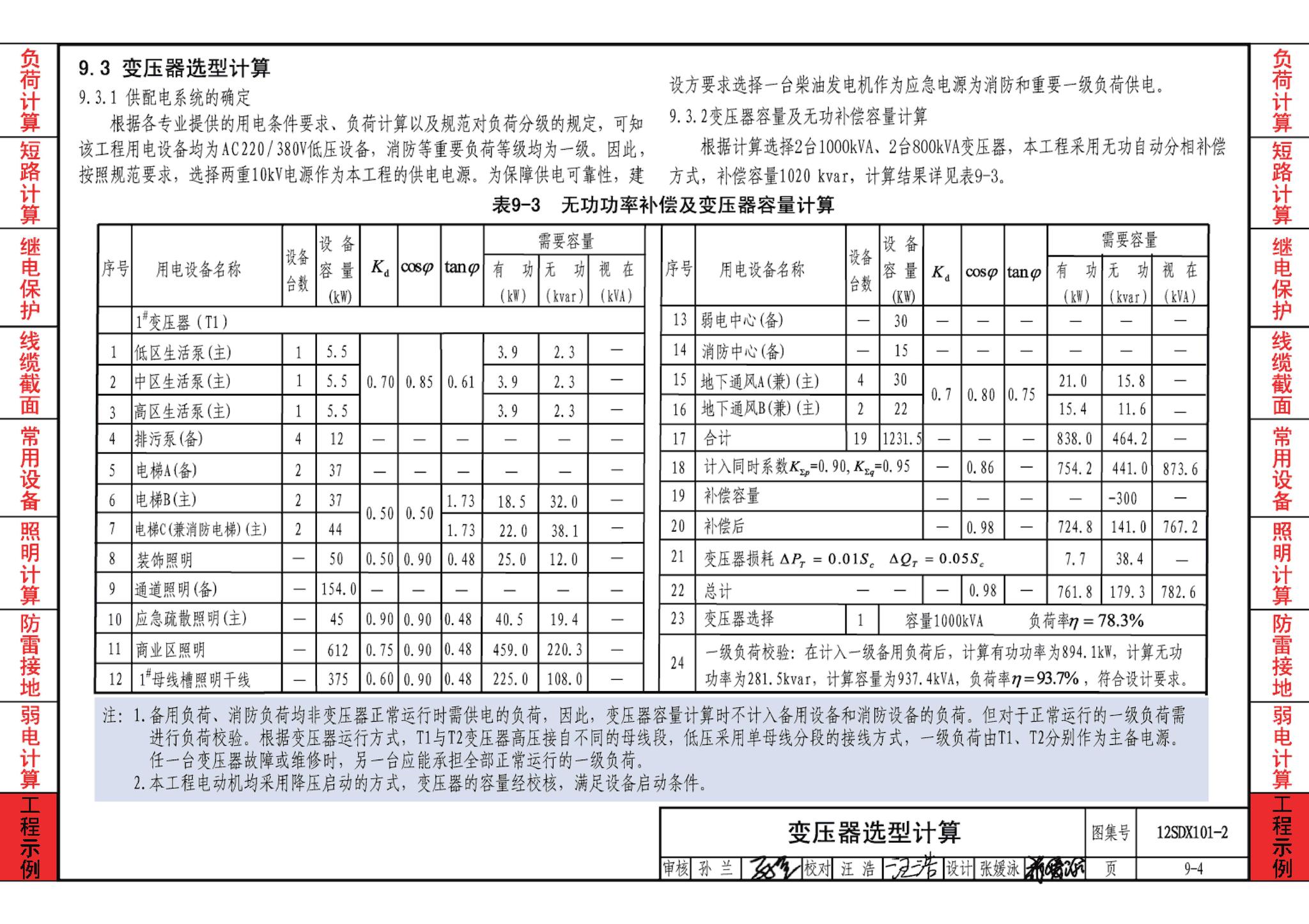 12SDX101-2--民用建筑电气设计计算及示例