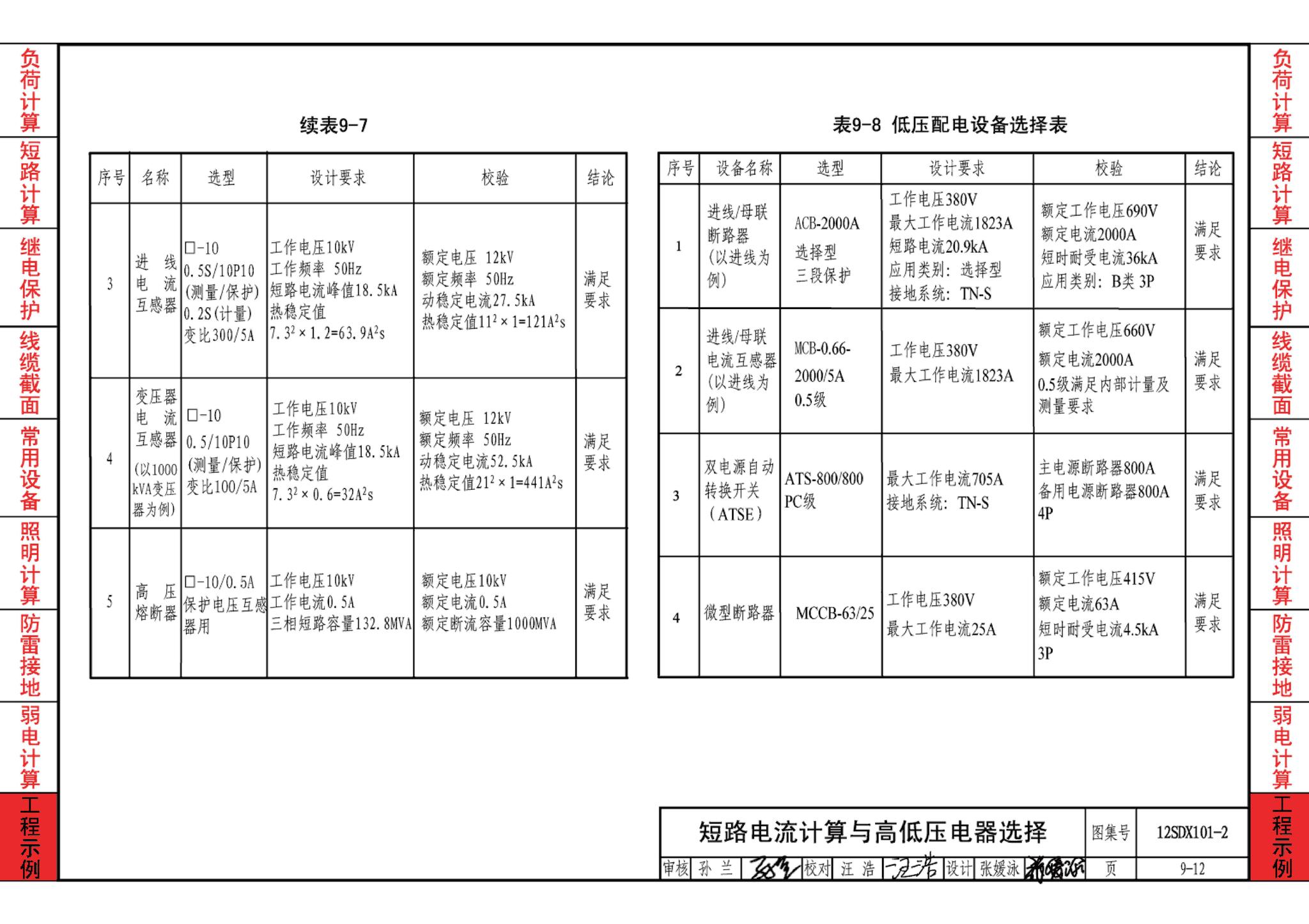 12SDX101-2--民用建筑电气设计计算及示例