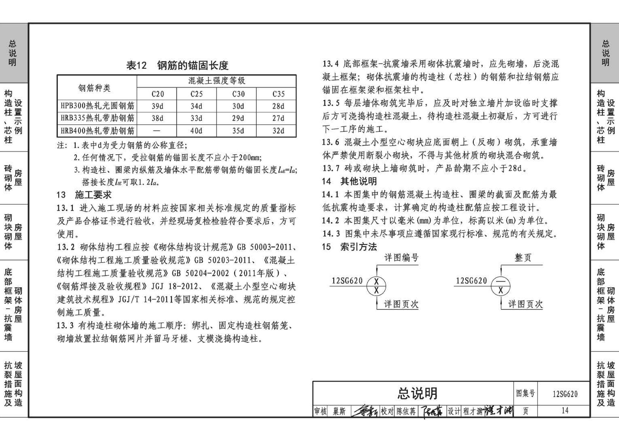 12SG620--砌体结构设计与构造