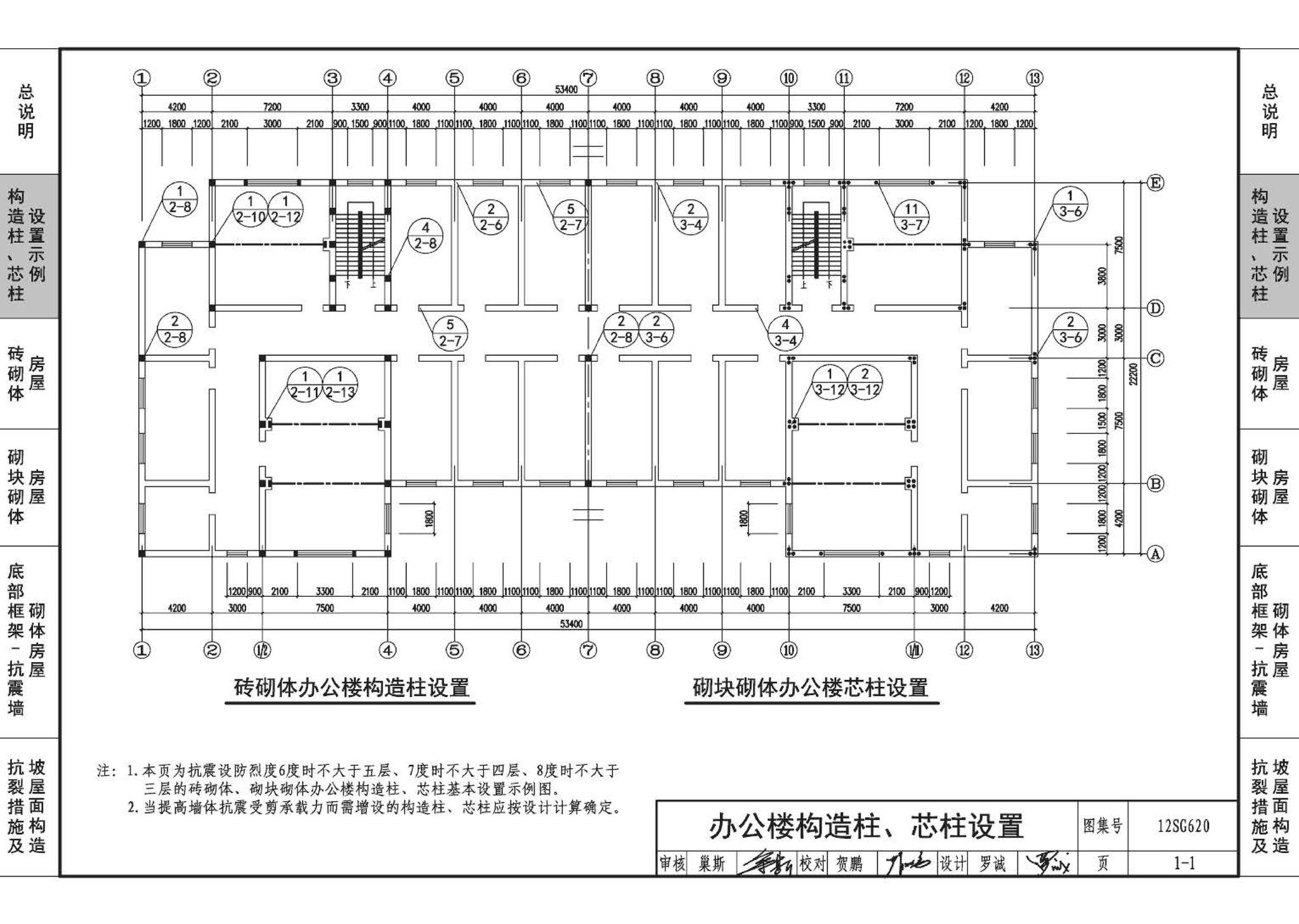 12SG620--砌体结构设计与构造