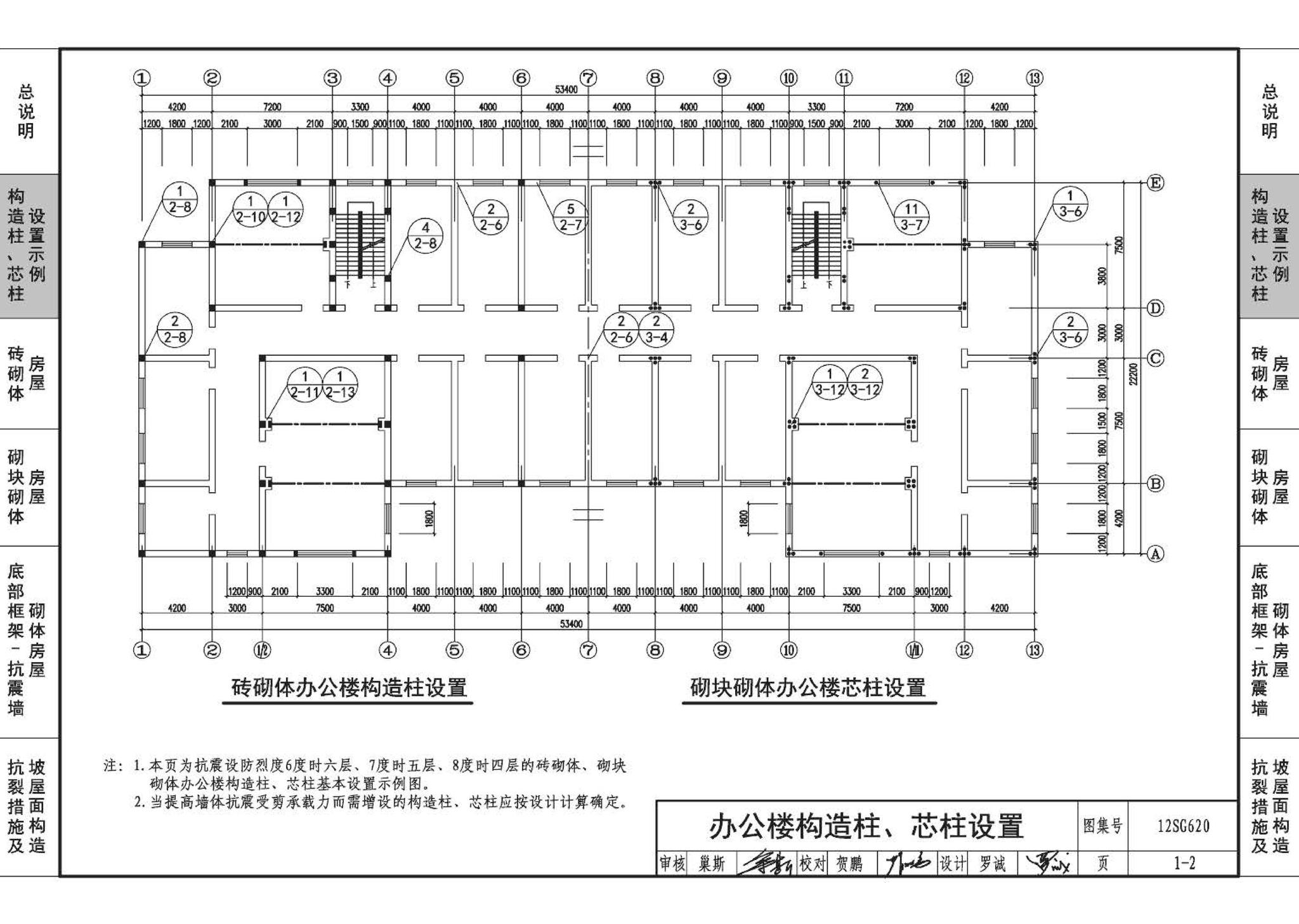 12SG620--砌体结构设计与构造