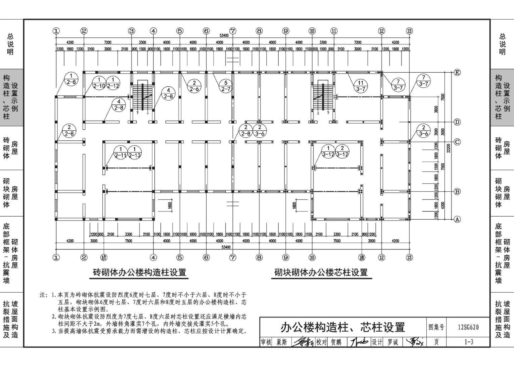 12SG620--砌体结构设计与构造