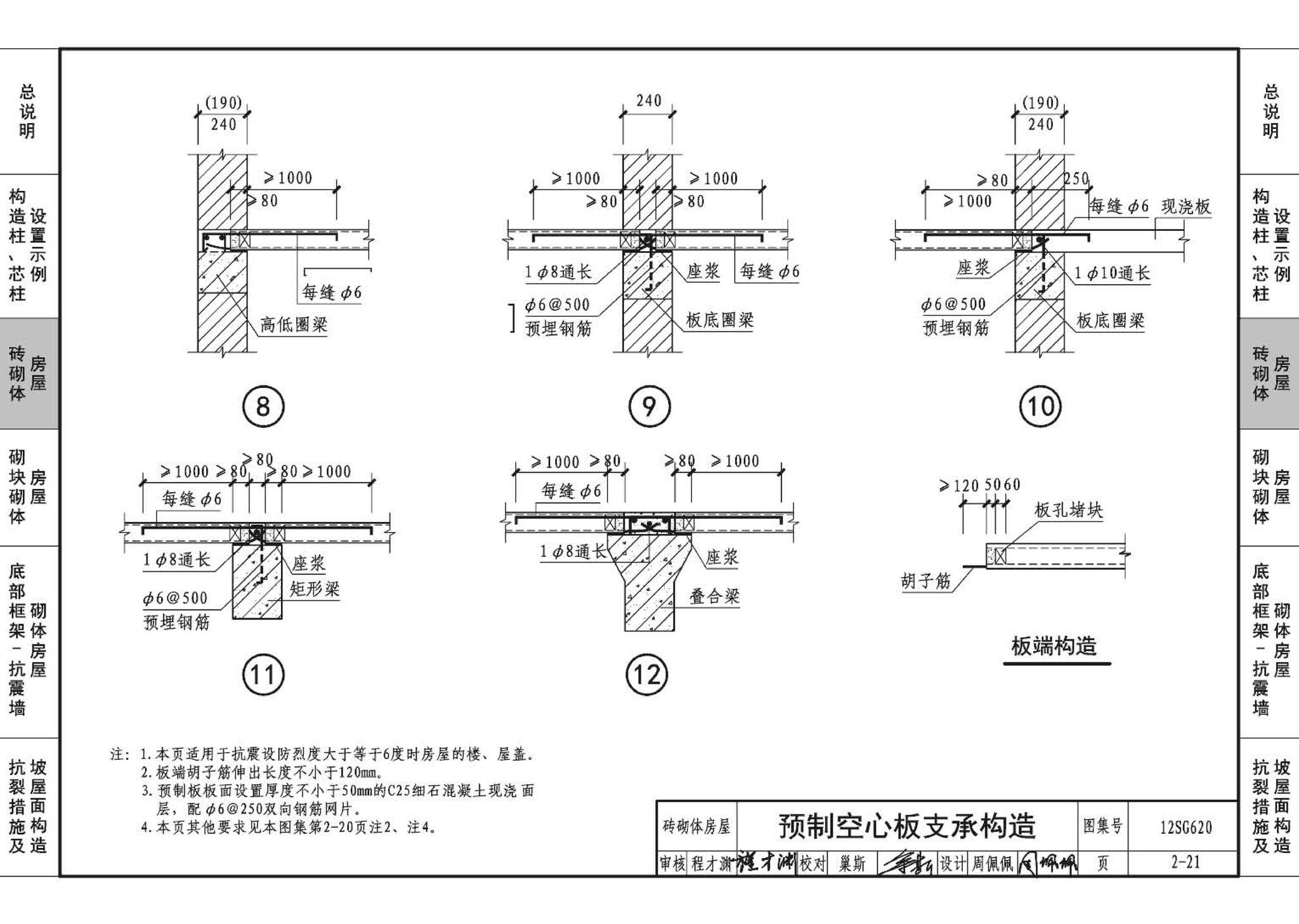 12SG620--砌体结构设计与构造