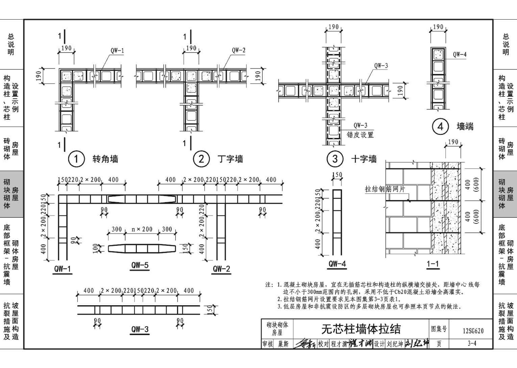 12SG620--砌体结构设计与构造