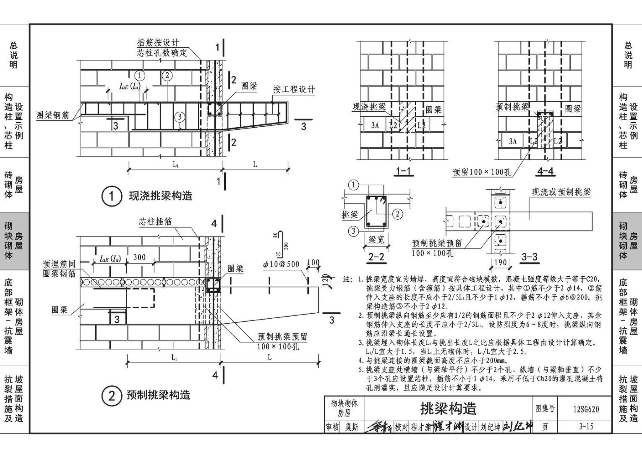 12SG620--砌体结构设计与构造