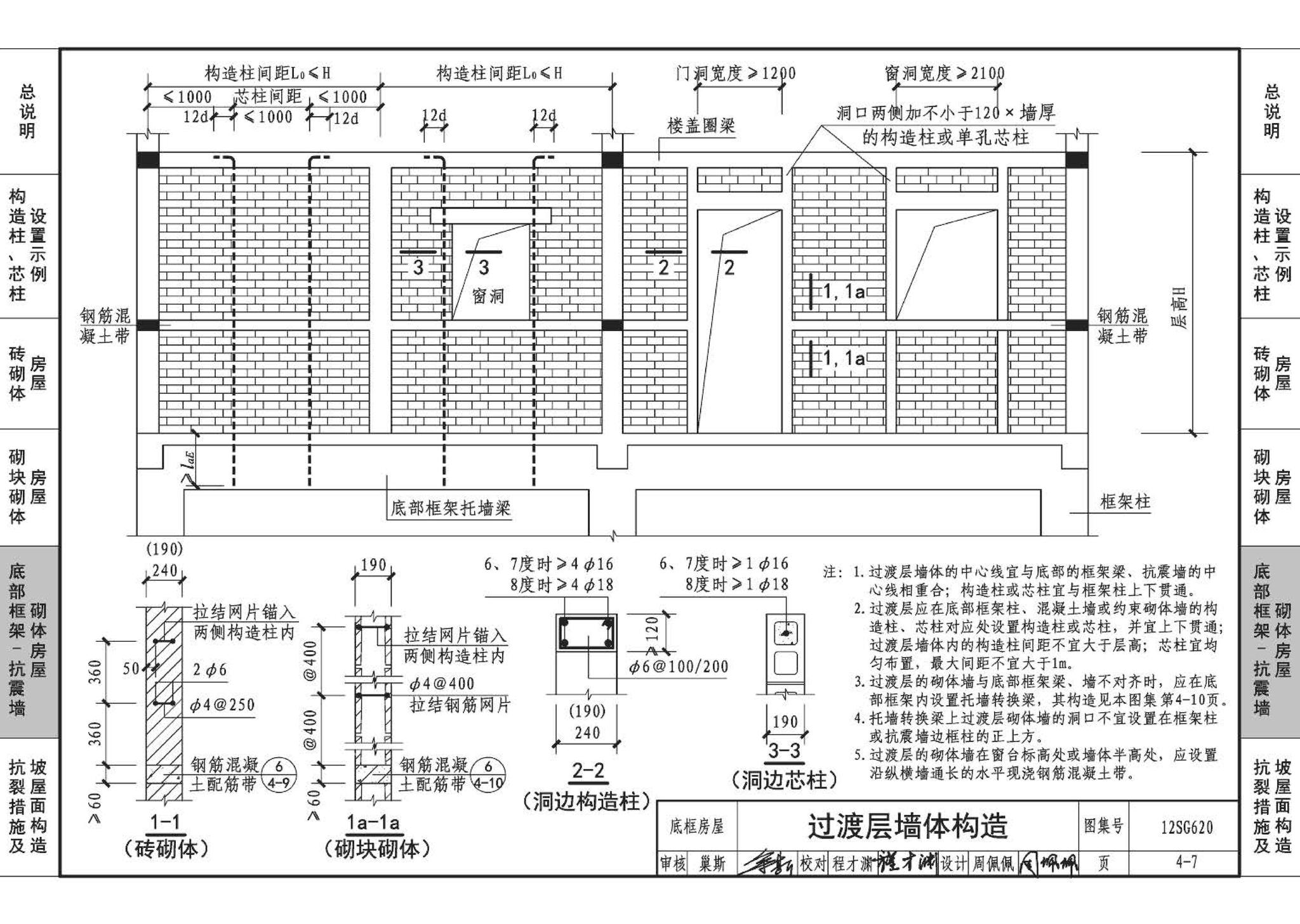 12SG620--砌体结构设计与构造