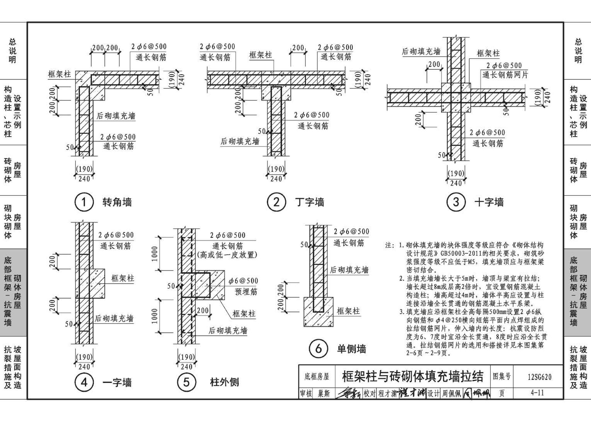 12SG620--砌体结构设计与构造