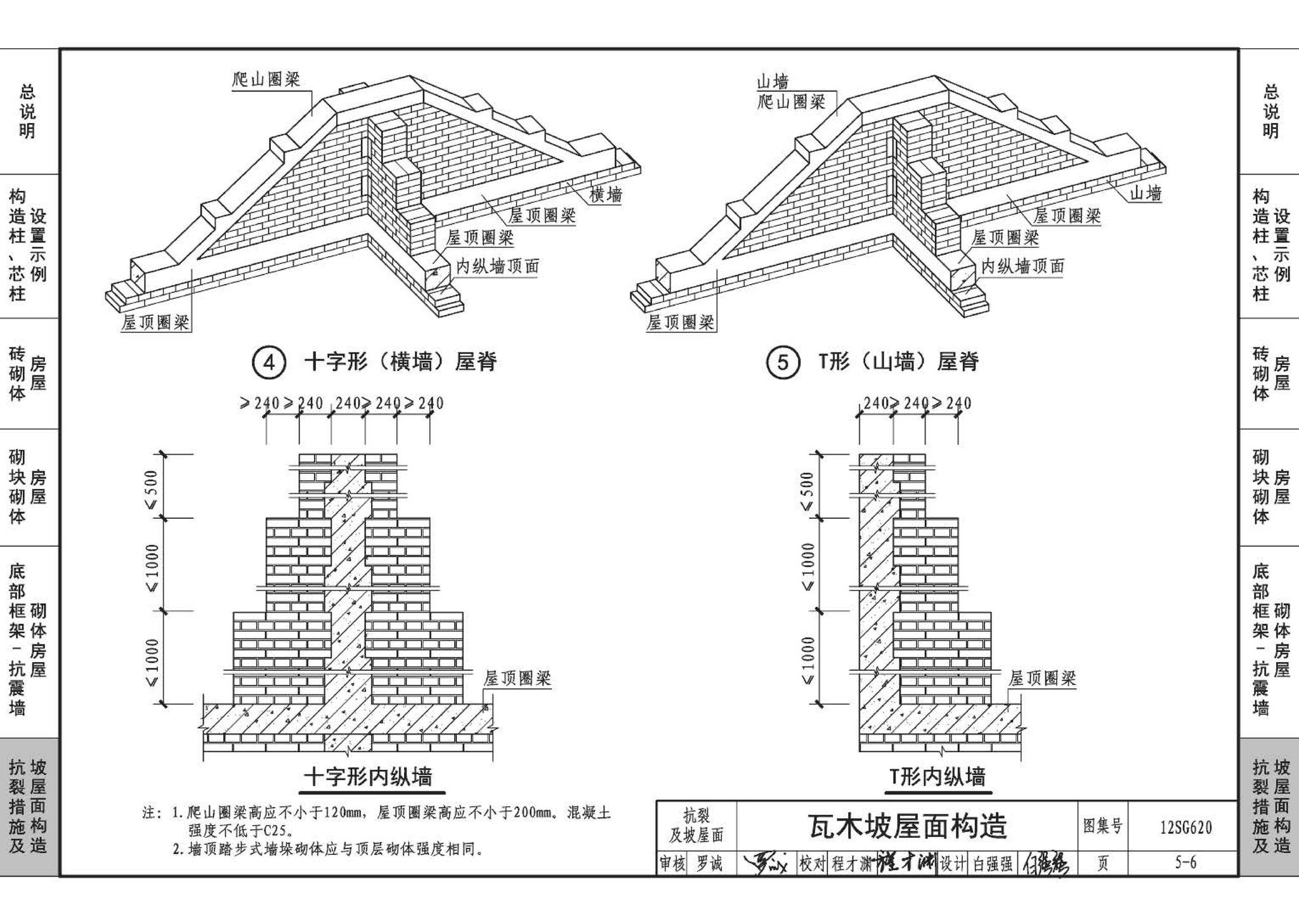 12SG620--砌体结构设计与构造