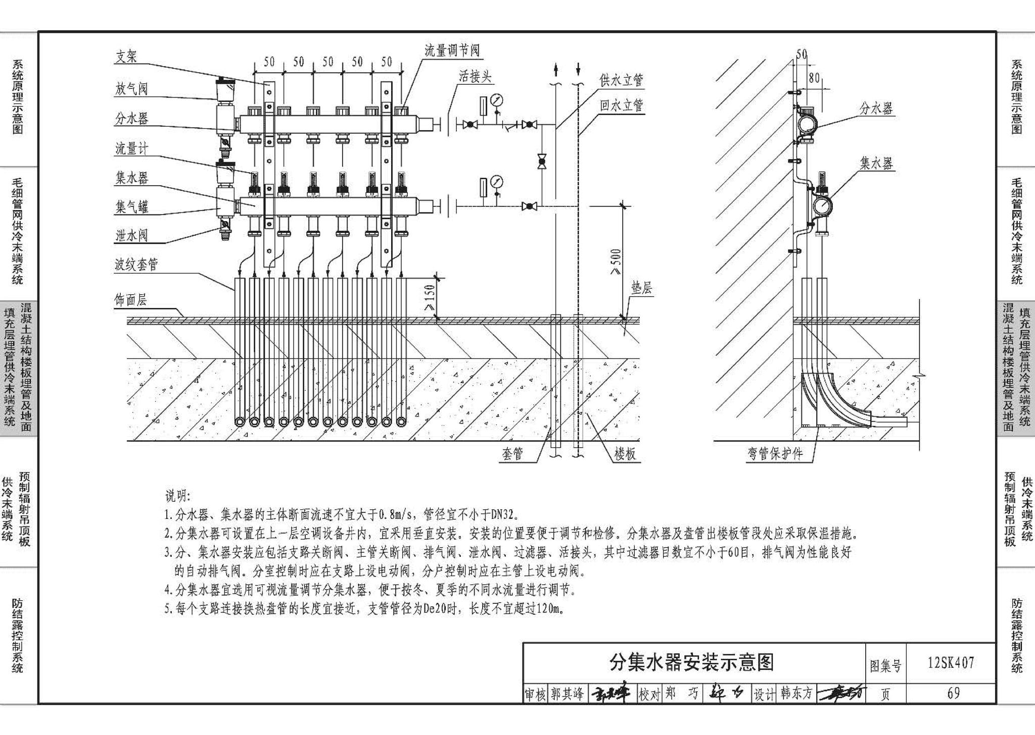 12SK407--辐射供冷末端施工安装