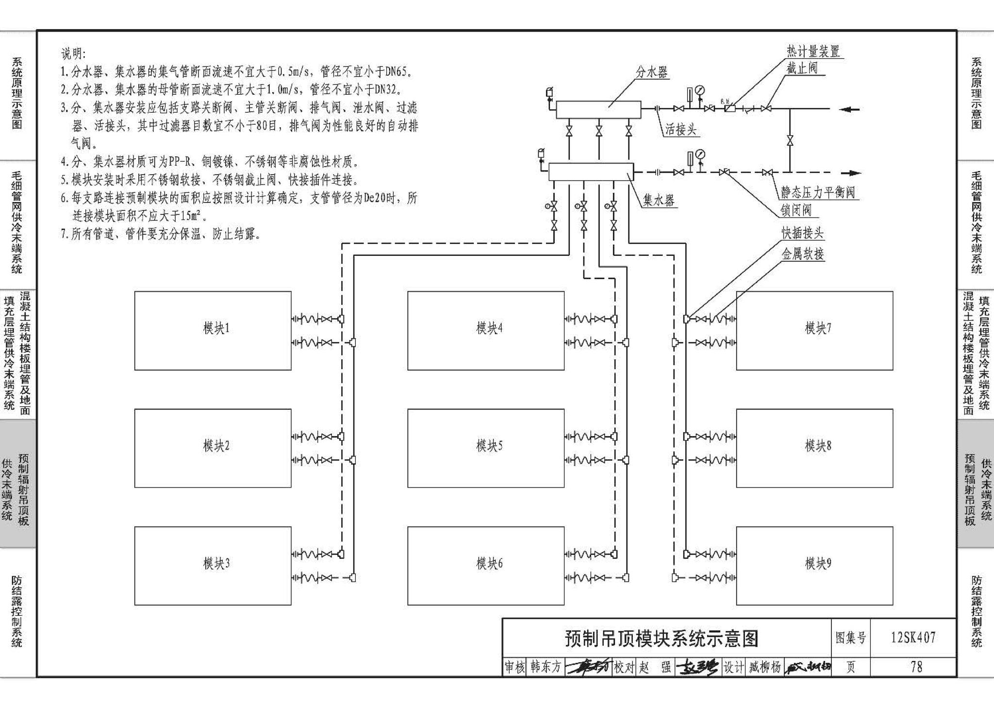 12SK407--辐射供冷末端施工安装