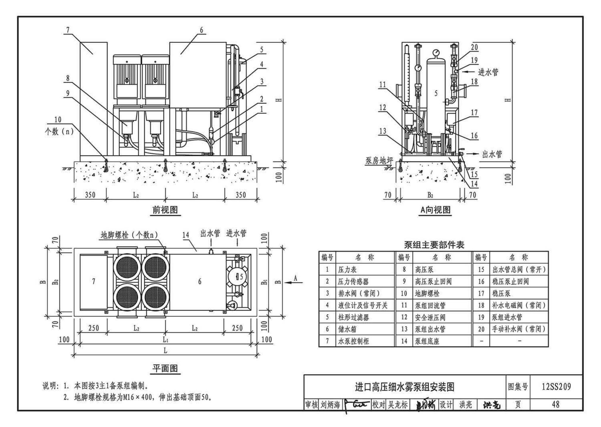 12SS209--细水雾灭火系统选用与安装