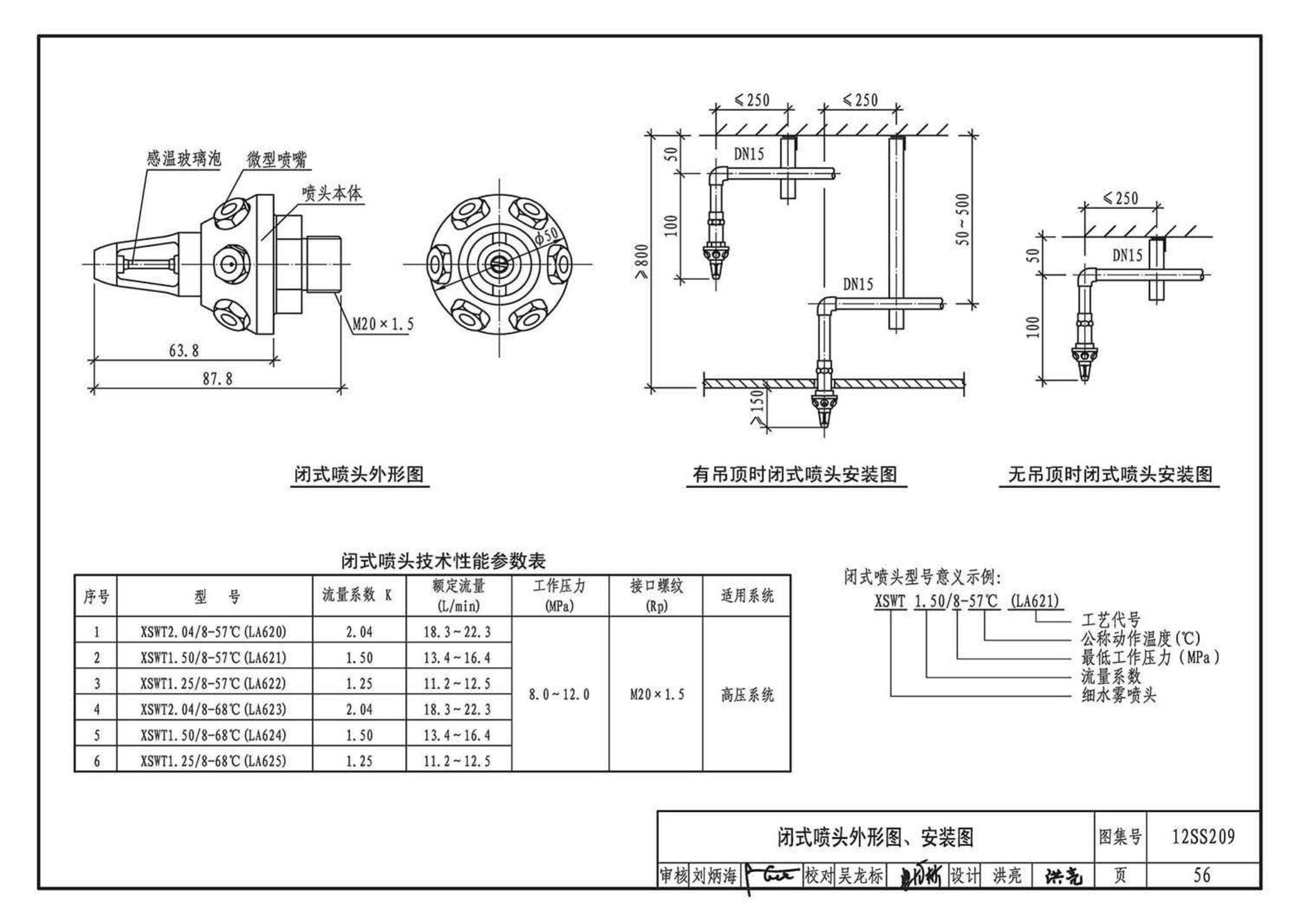 12SS209--细水雾灭火系统选用与安装