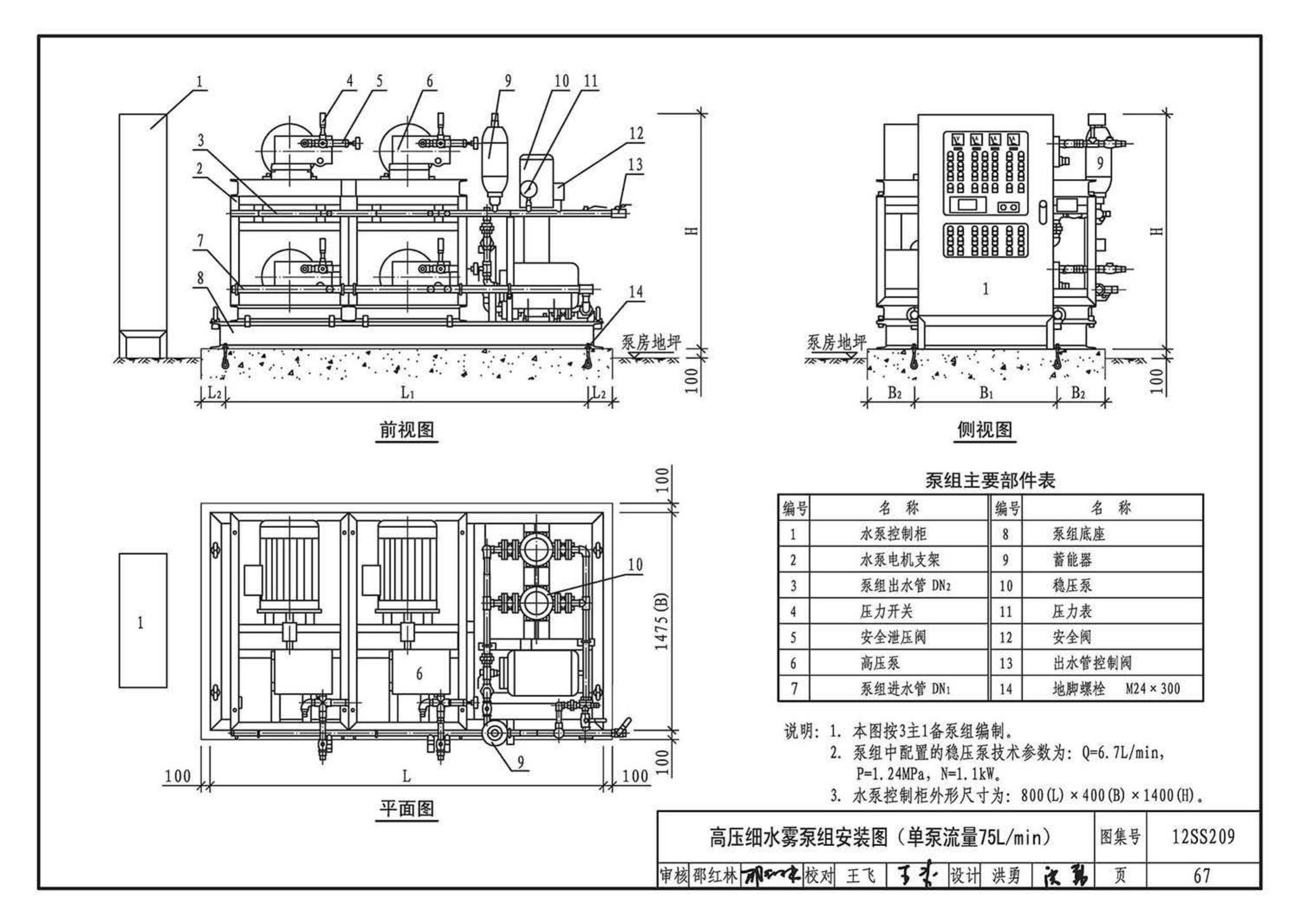 12SS209--细水雾灭火系统选用与安装