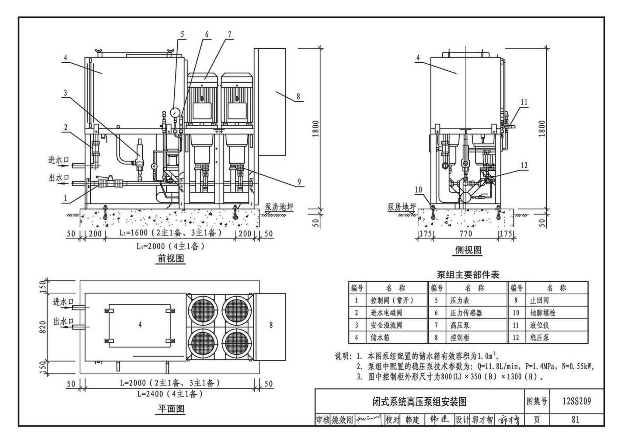 12SS209--细水雾灭火系统选用与安装