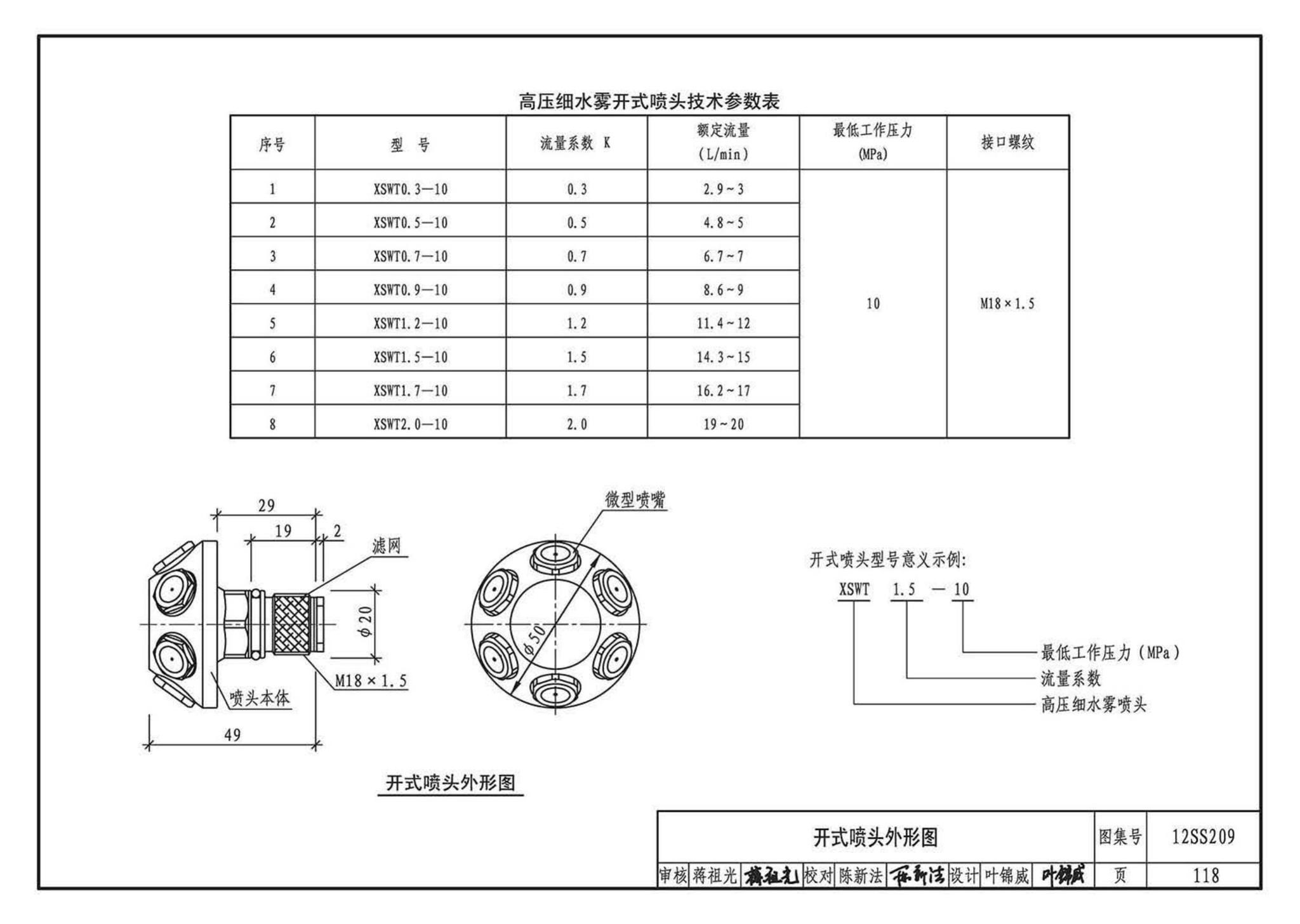 12SS209--细水雾灭火系统选用与安装