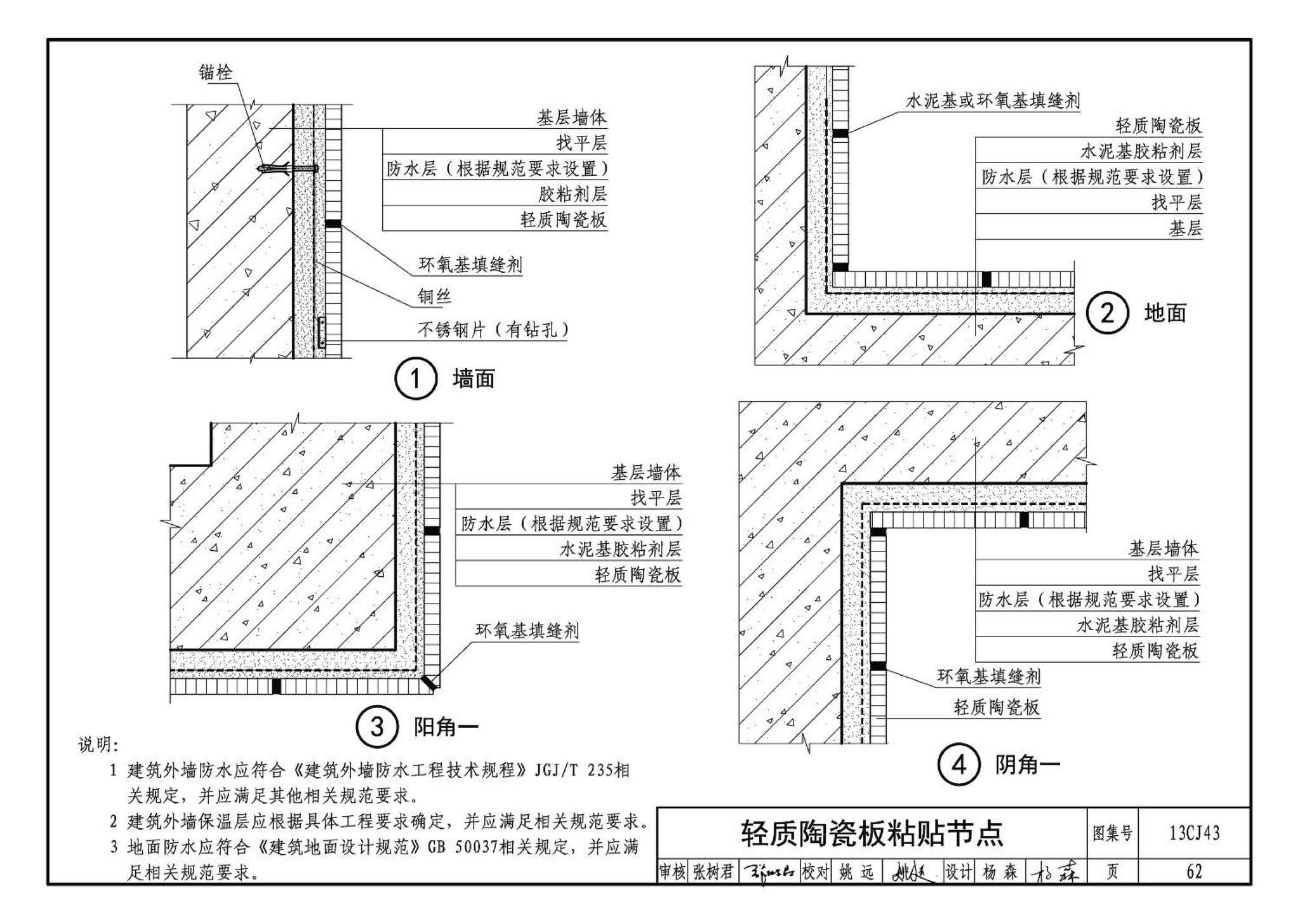 13CJ43--建筑陶瓷薄板和轻质陶瓷板工程应用（幕墙、装修）