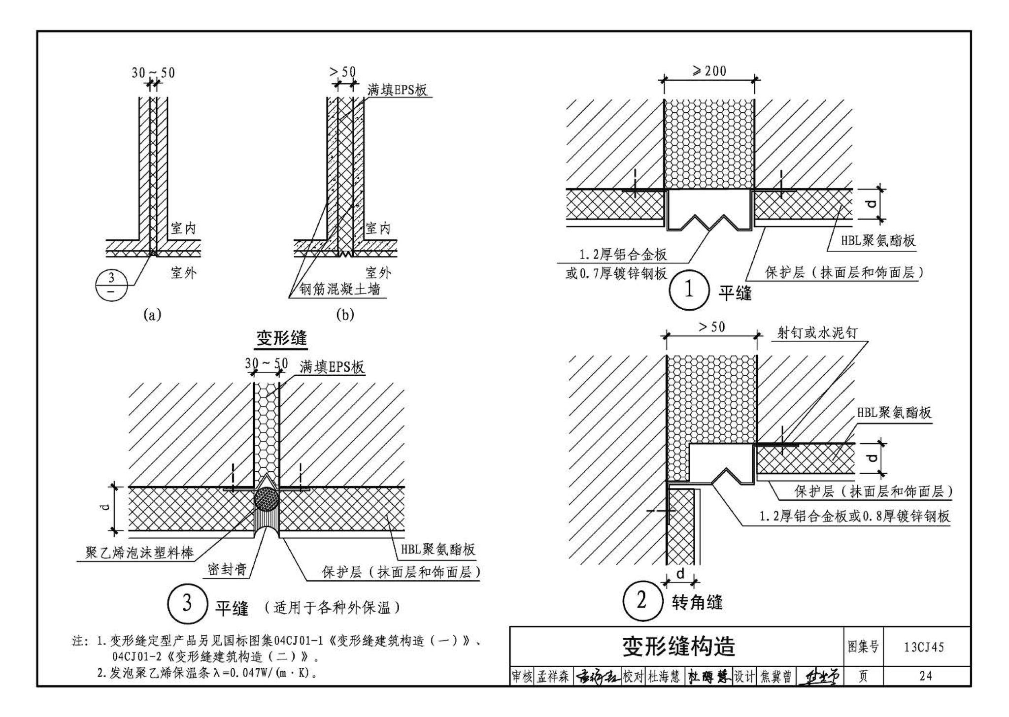 13CJ45--HBL聚氨酯板保温系统建筑构造