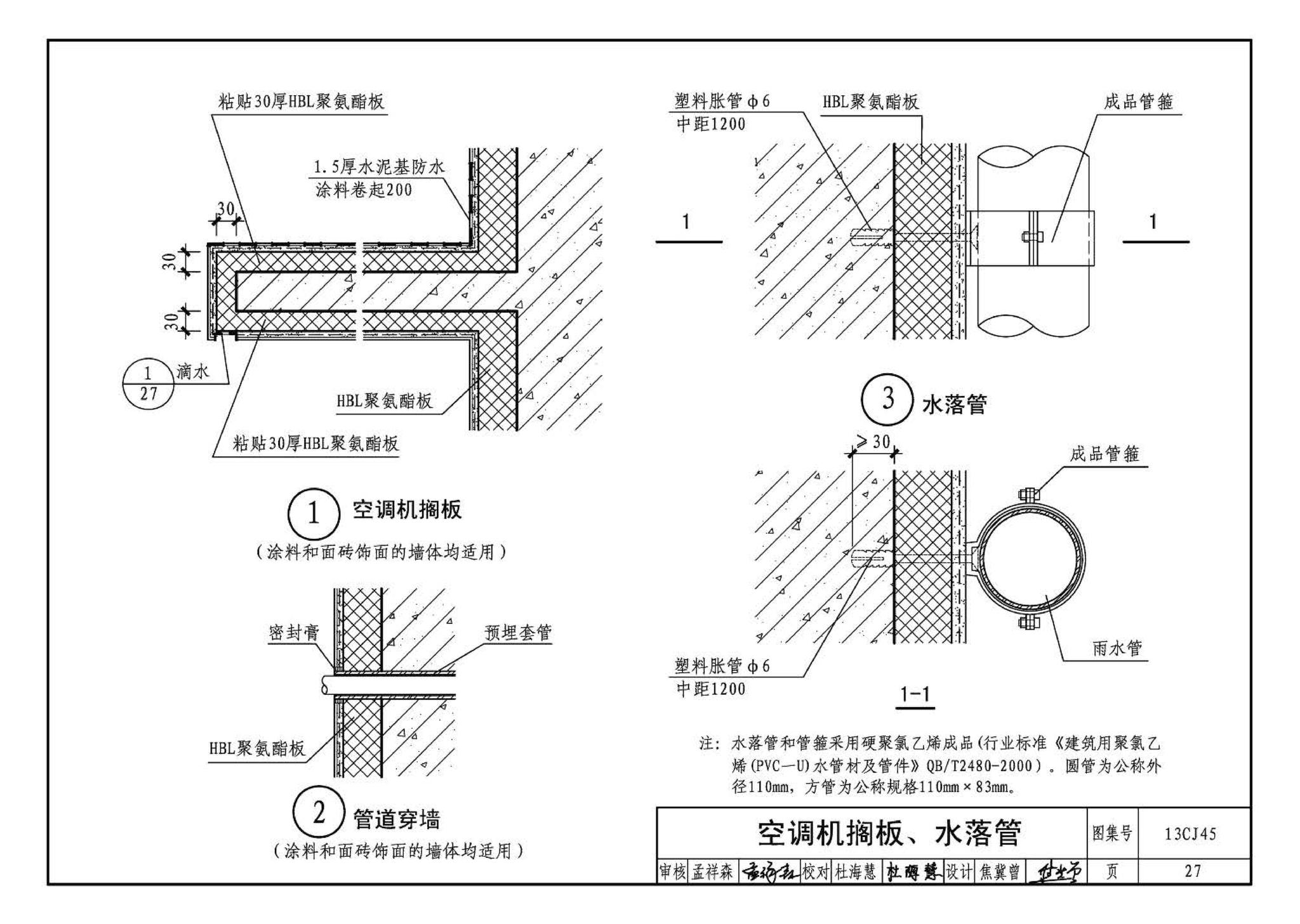 13CJ45--HBL聚氨酯板保温系统建筑构造