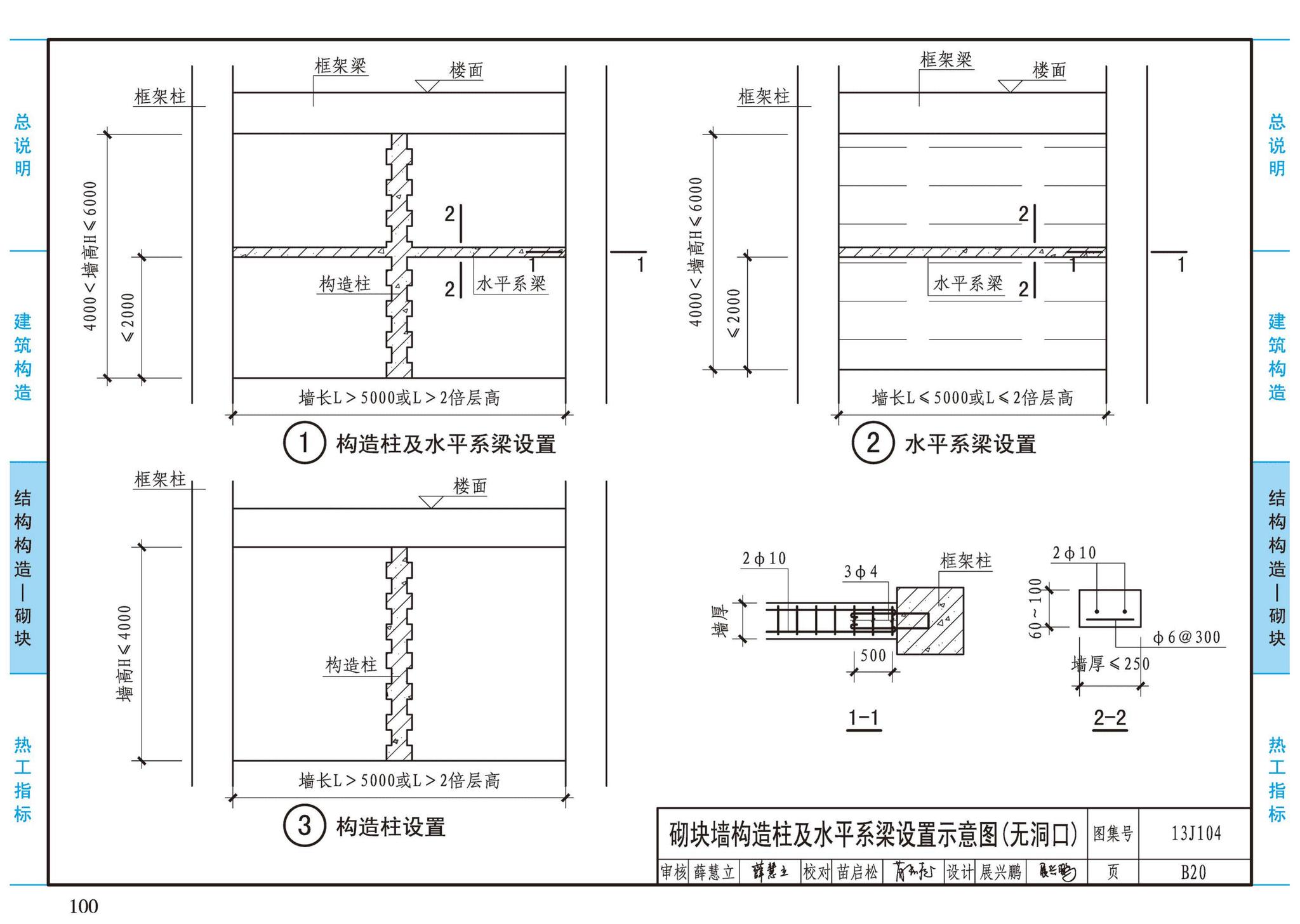 13J104--蒸压加气混凝土砌块、板材构造