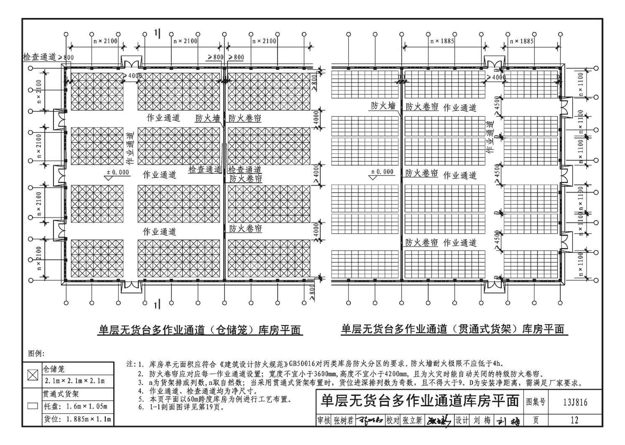 13J816--救灾物资储备库标准设计样图