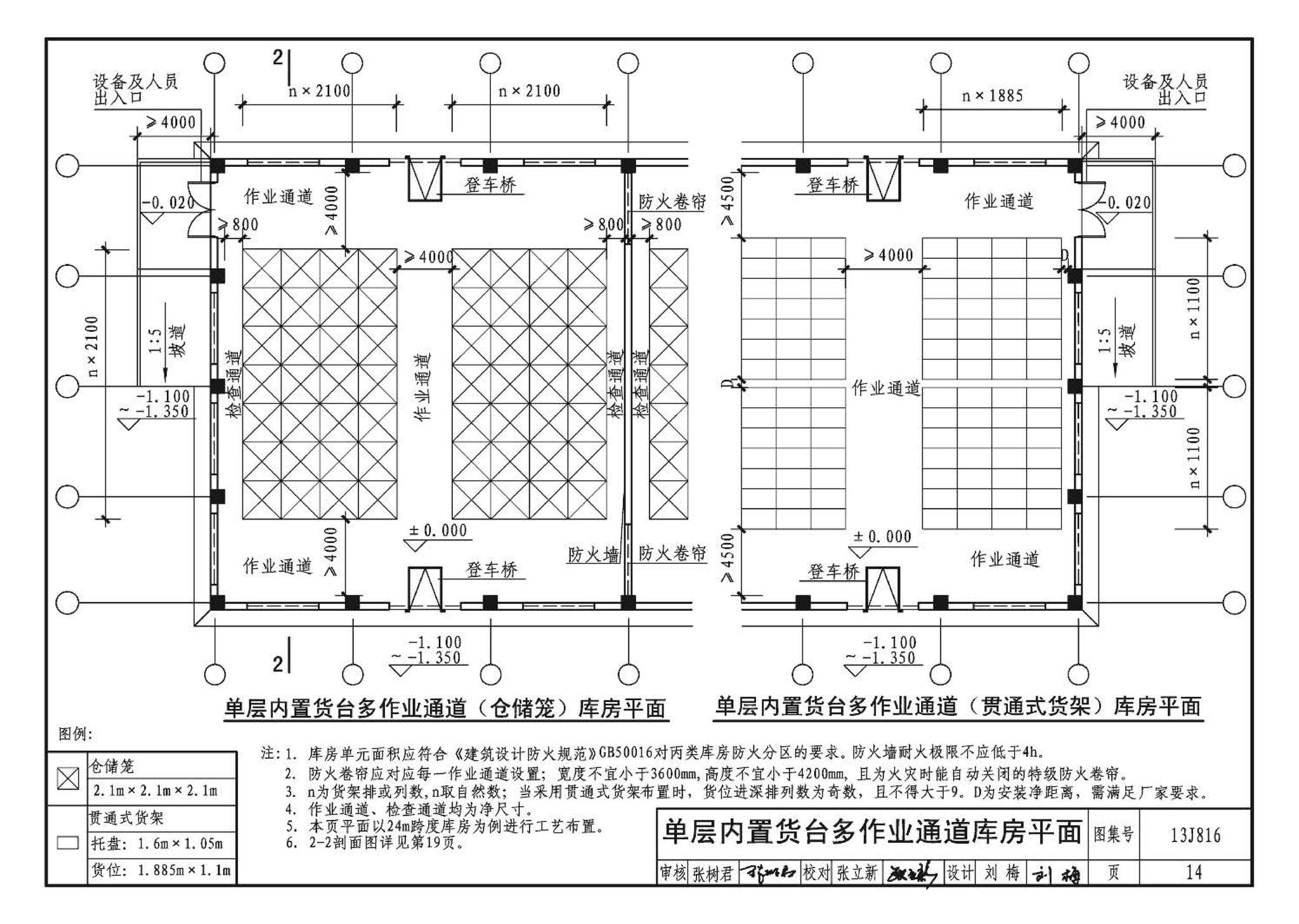 13J816--救灾物资储备库标准设计样图