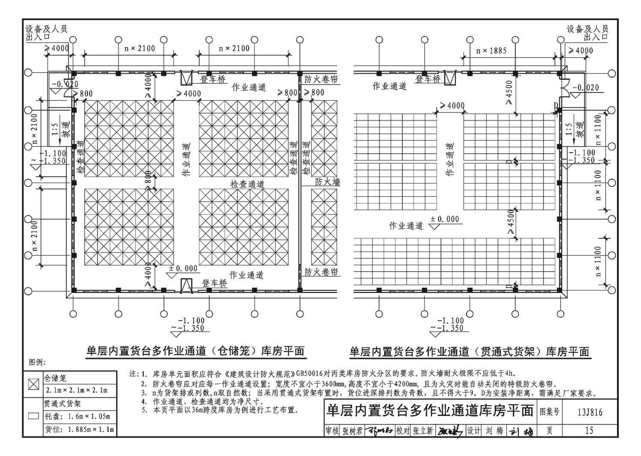 13J816--救灾物资储备库标准设计样图