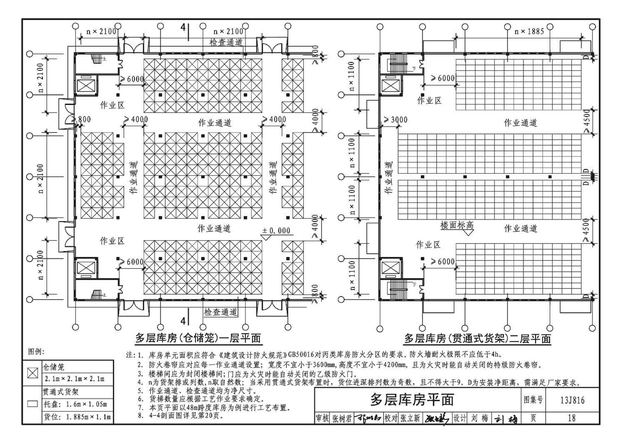 13J816--救灾物资储备库标准设计样图