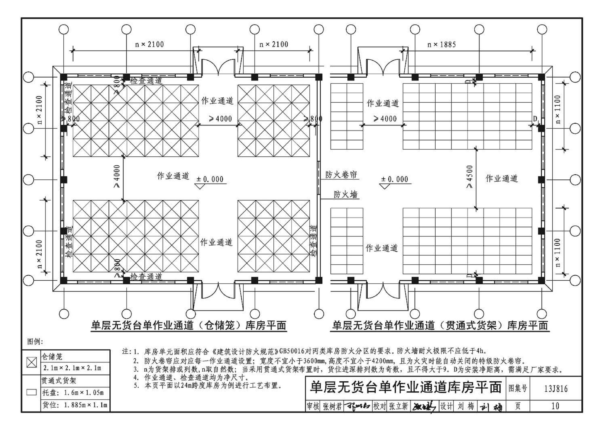 13J816--救灾物资储备库标准设计样图