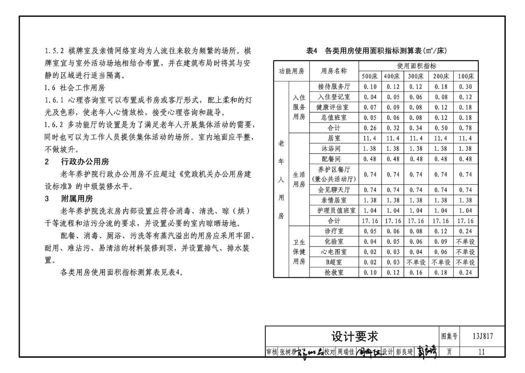 13J817--老年养护院标准设计样图