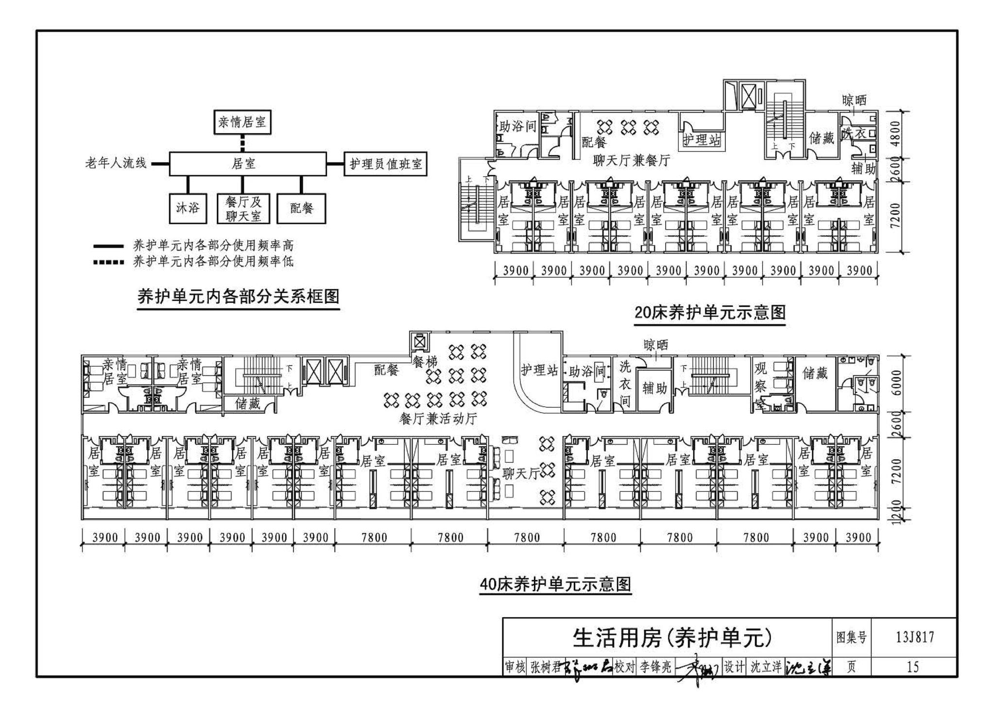 13J817--老年养护院标准设计样图