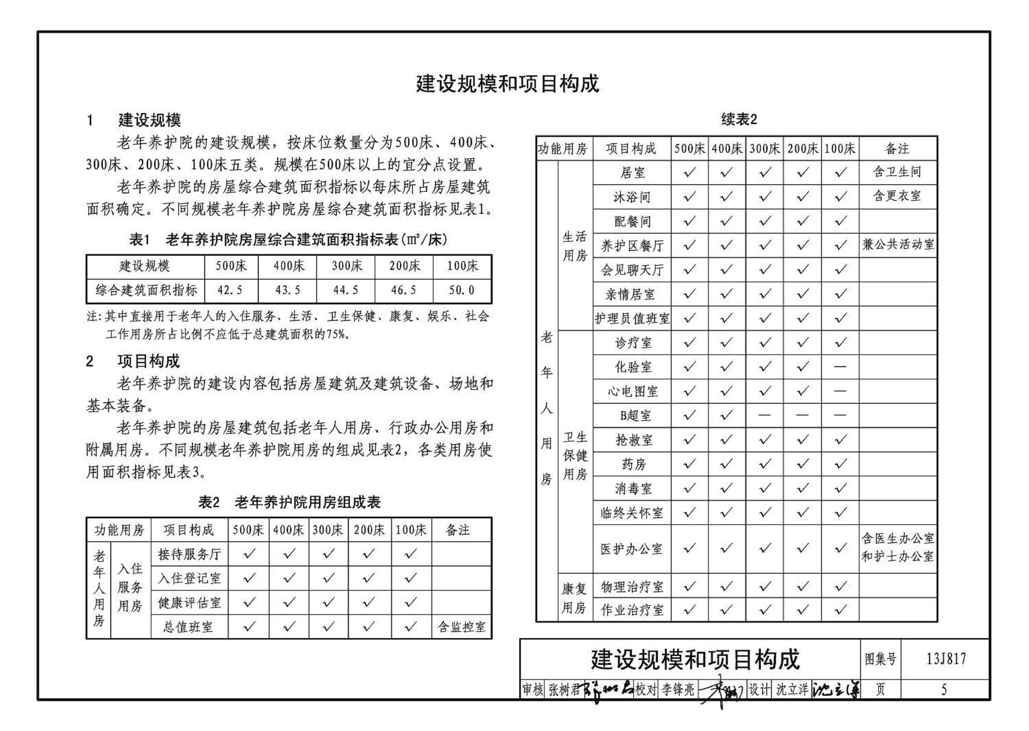 13J817--老年养护院标准设计样图